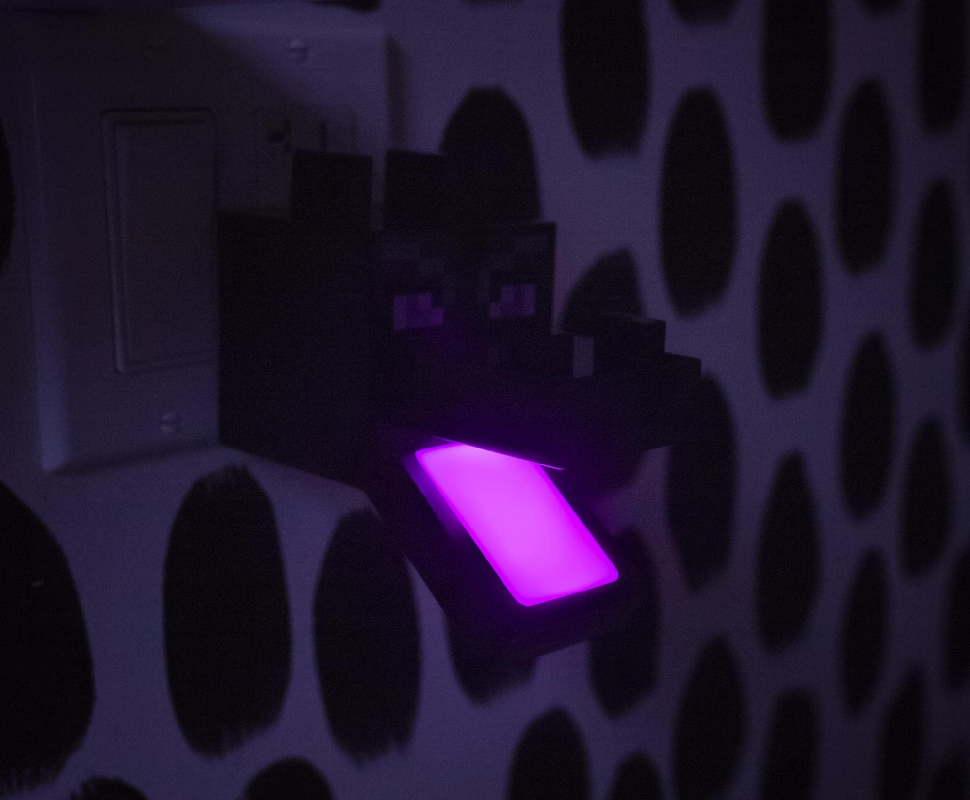Ukonic Minecraft Ender Dragon Nightlight | LED Mood Light with Dusk to Dawn Sensor | Black Plastic | Kids Bedroom Decor