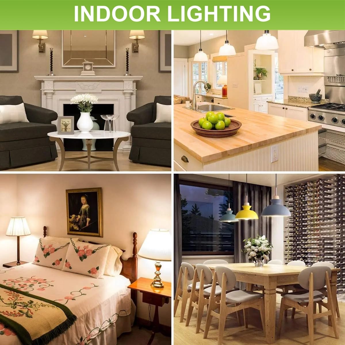 Geplad 6 Pack A15 Light Bulb Dimmable 60W Equivalent, 8W Led Waterproof Refrigerator Bulbs,5000K Daylight, 800 Lm, E26 Medium Base,For Indoor And Outdoor, Ceiling Fan, Wall Sconces,Appliance Bulb