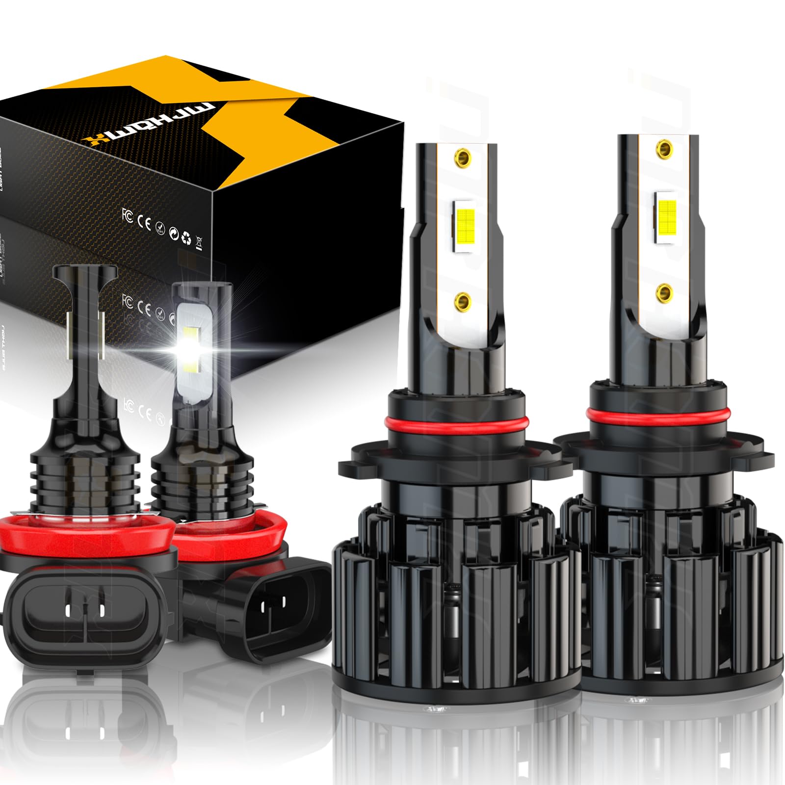 XWQHJW H11/H16 Light Bulbs for Toyota RAV4 2016-2019, 500% Brightness, 6-Pack
