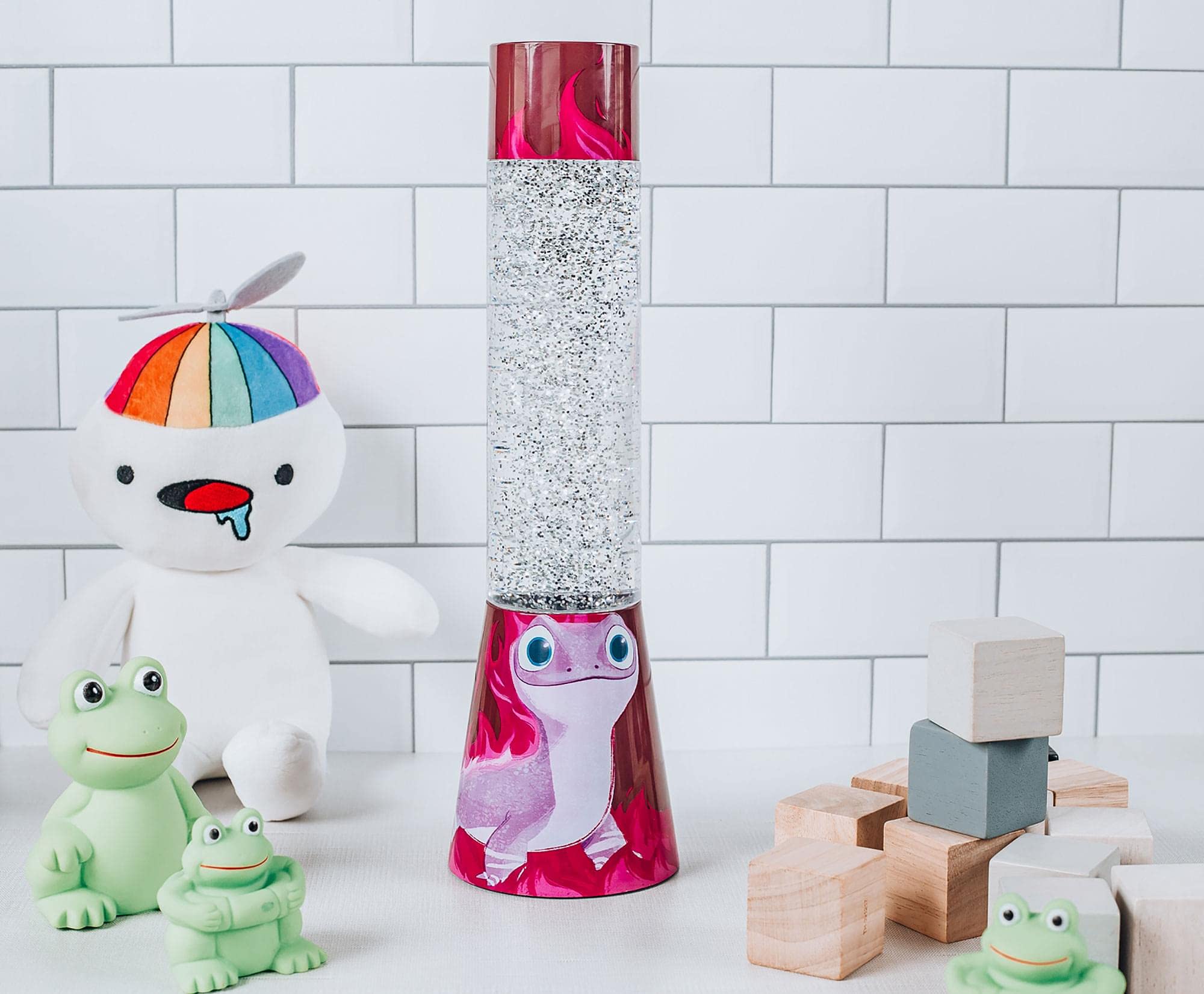 Disney Frozen 2 Bruni Salamander LED Motion Lamp, 12 Inches Tall, Wood/Metal/Cast, Frozen Bruni Color, Bedside Table Light