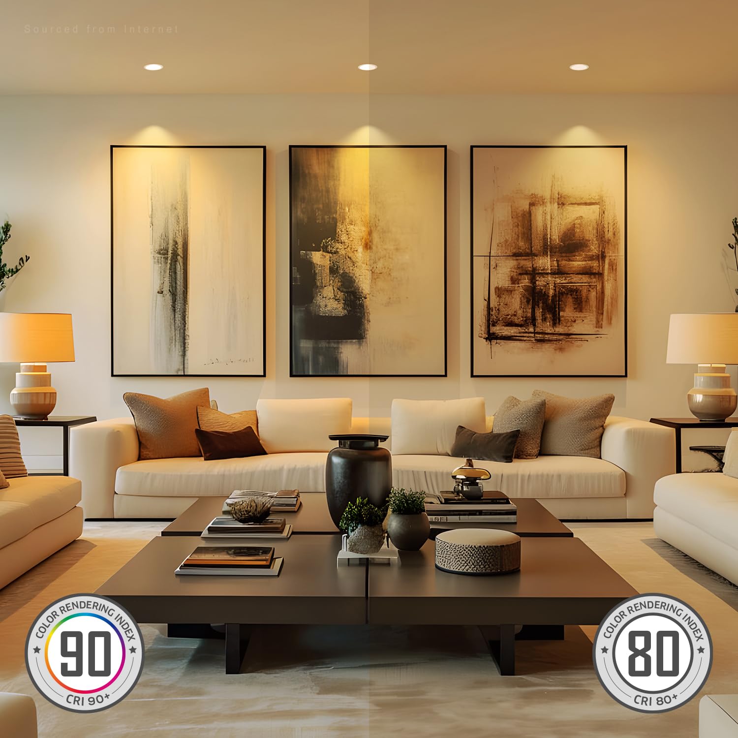 Torchstar Basic Series 12-Pack 4 Inch Ultra-Thin Led Recessed Lighting With Junction Box, Cri90, Aluminum, 3000K Warm White, 5%-