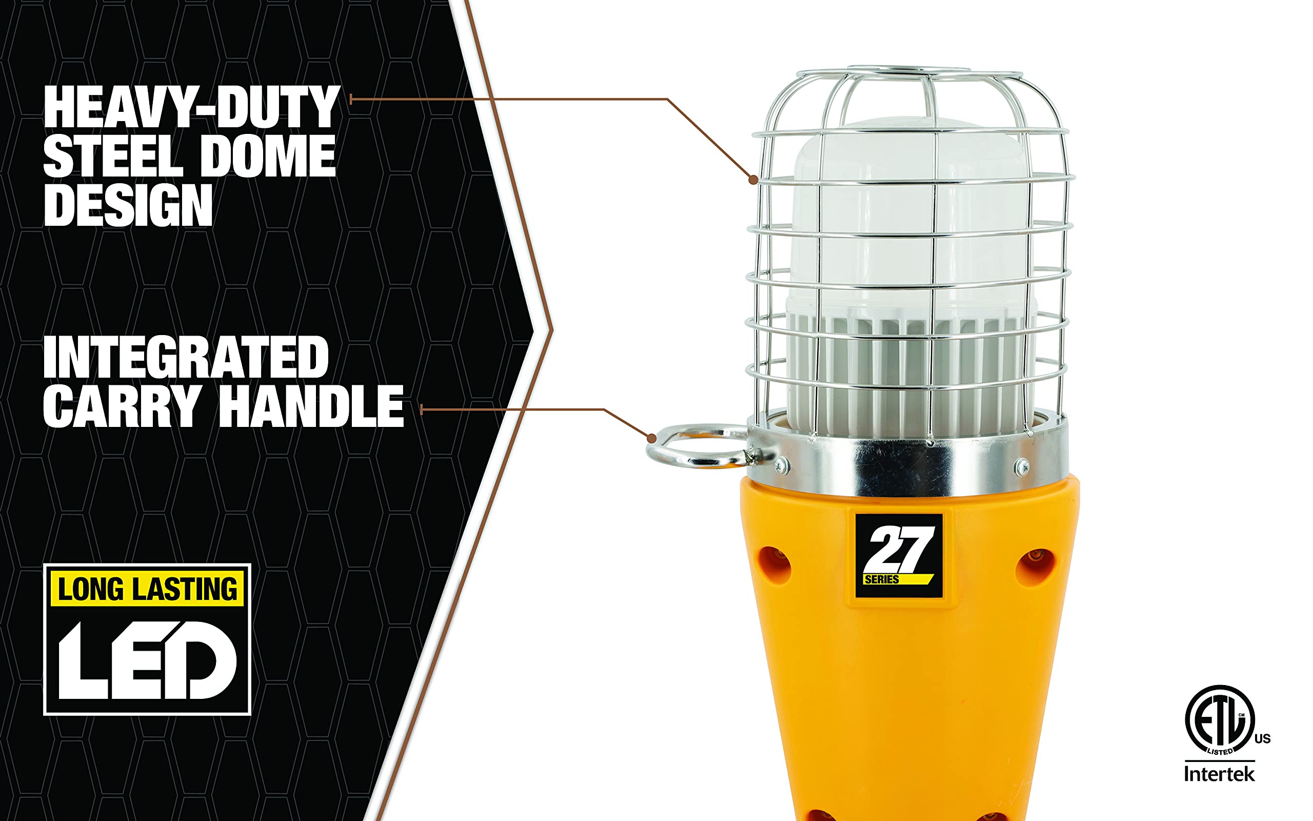 Wobble Light 111102 111104Ps Temp Job Site Work Light - 36” Metal Halide Portable Work Light For Construction Site - 40,000 Lumens, One Size, Yellow