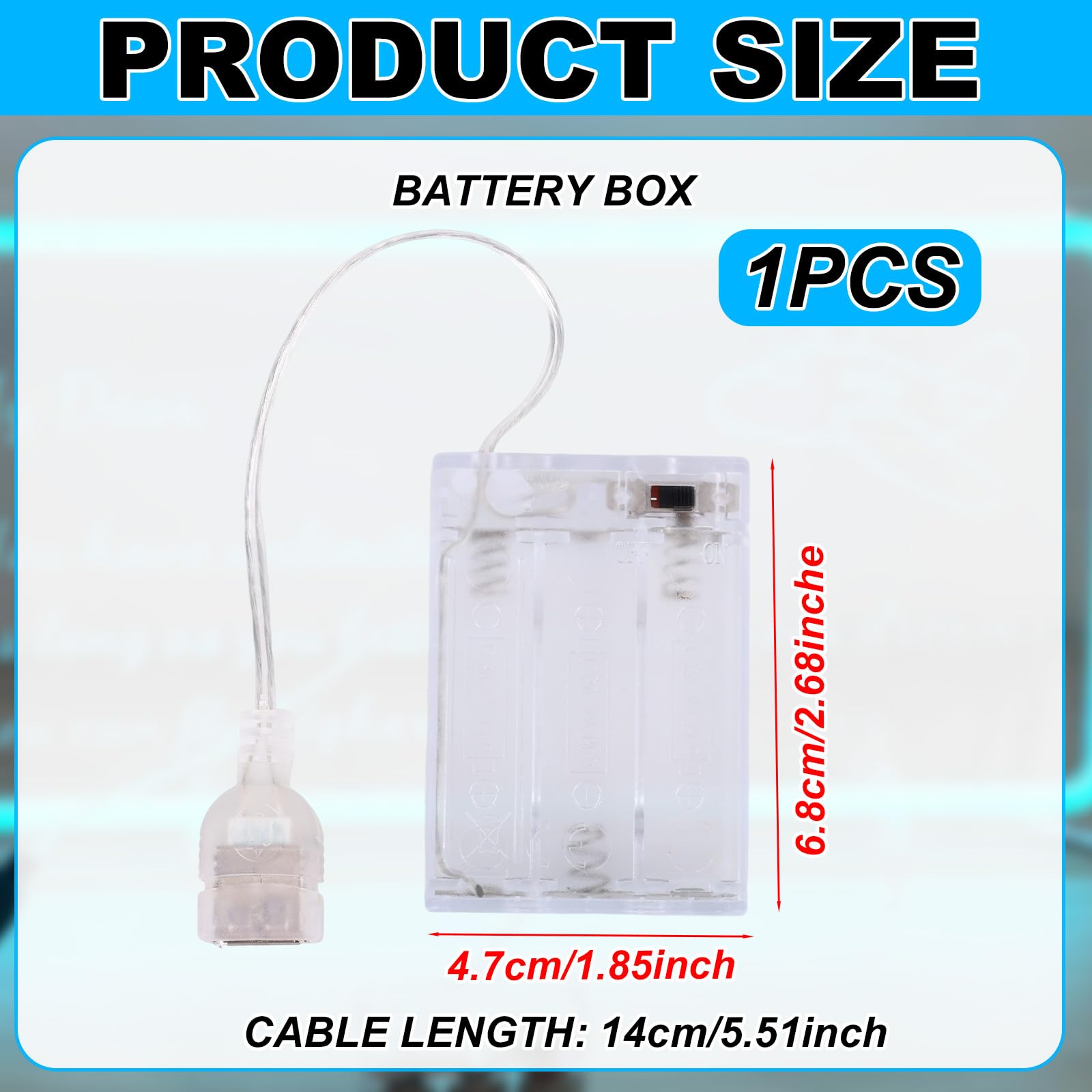 Portable Battery Pack For 5V Led Neon Sign, Power Supply Battery Box Converts Usb Neon Led Lights To Battery-Operated For Indoor