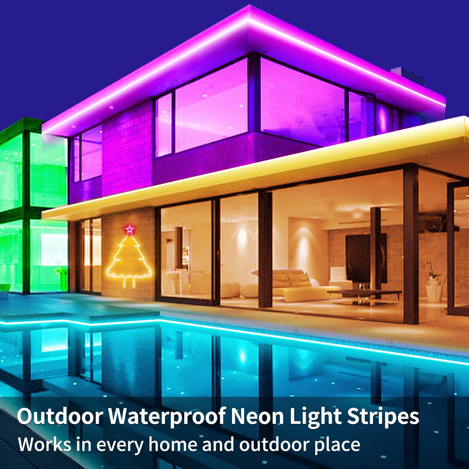 Segrass 32.8Ft Neon Rope Light,Flexible Led Rope Light Control With App/Remote,Multiple Modes Rope Lights,Ip65 Outdoor Rgb Led N