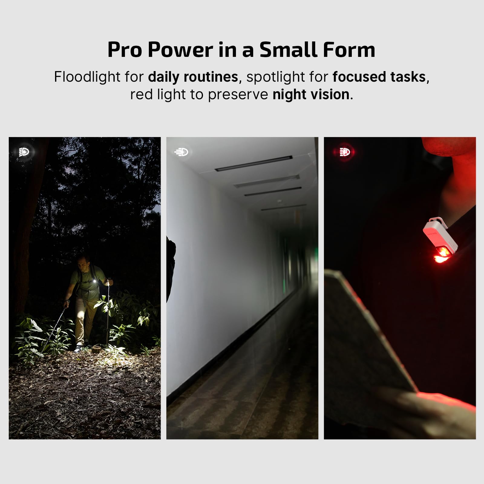 OLIGHT Oclip Pro Flashlight, 500 Lumens, Rechargeable, Type-C Charging, Magnetic, White, Model OCLIPPRO-WH-300000