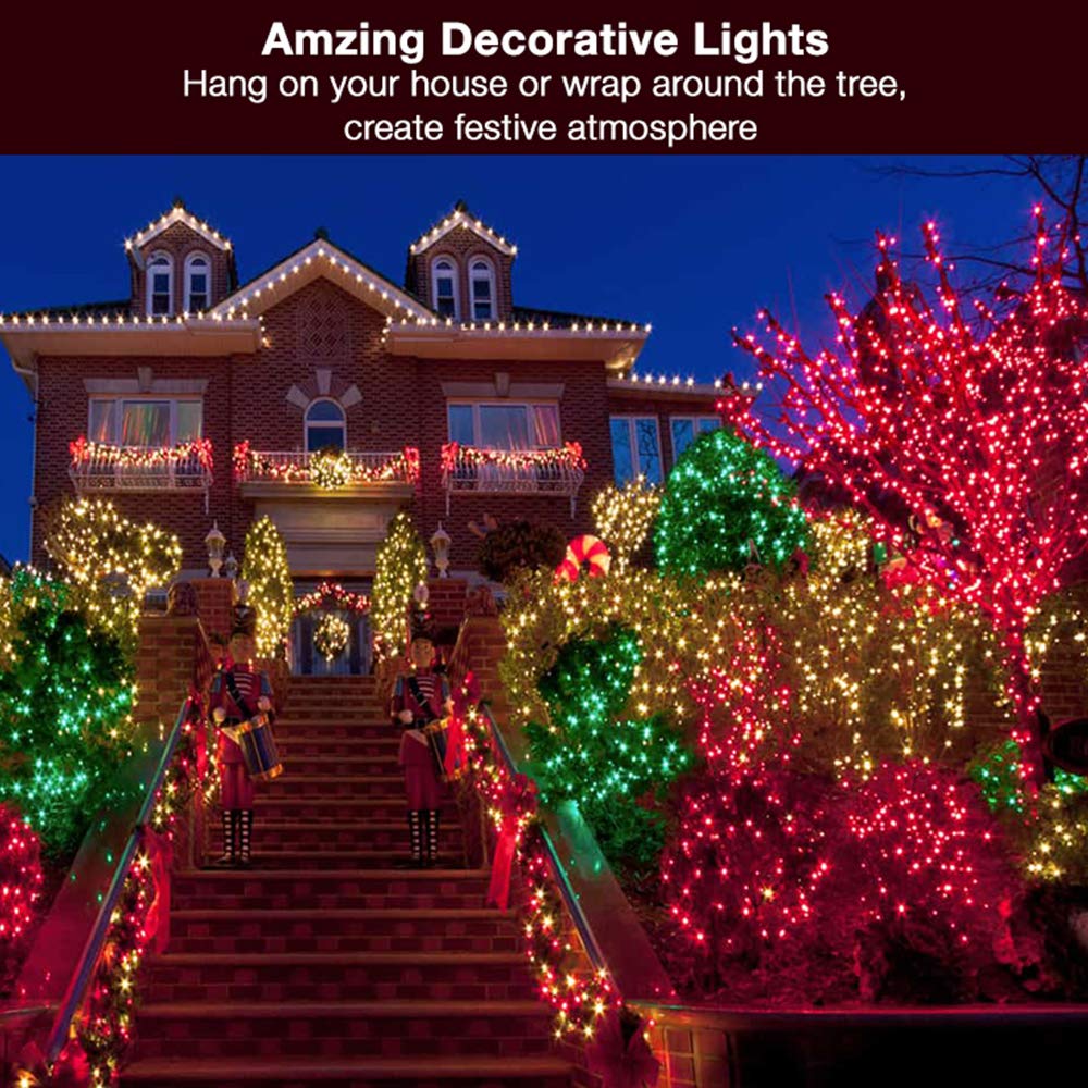 Odeetronic Red Christmas String Lights, 21.63Ft 100 Count Incandescent Mini Lights String Connectable, Ul Certified Indoor/Outdoor Green Wire Decorative Lights For Xmas Tree, Patio, Party, Home Decor