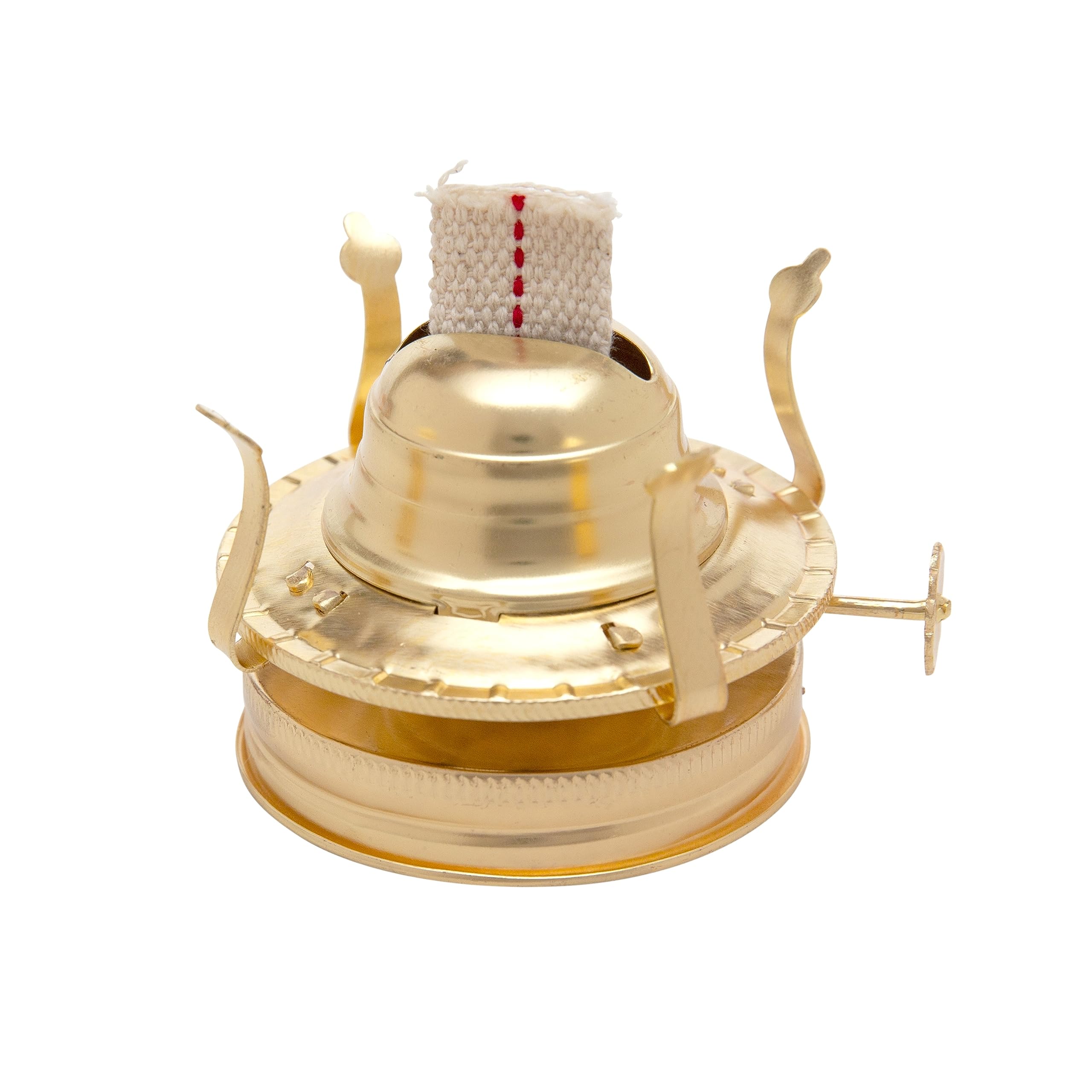 Creative Hobbies® M999M Oil Lamp Replacement Burner Chimney Holder for Regular Mouth Mason Jars, Gold, 2 Pack