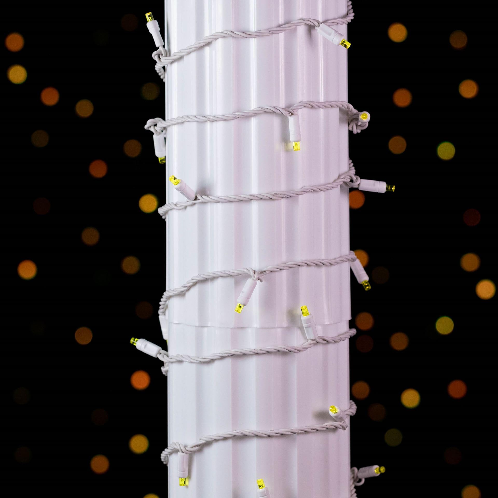 Novelty Lights 50 Light LED Mini String Light Set, Yellow, 25 Feet, Copper Wire, Outdoor Wedding Patio Lighting