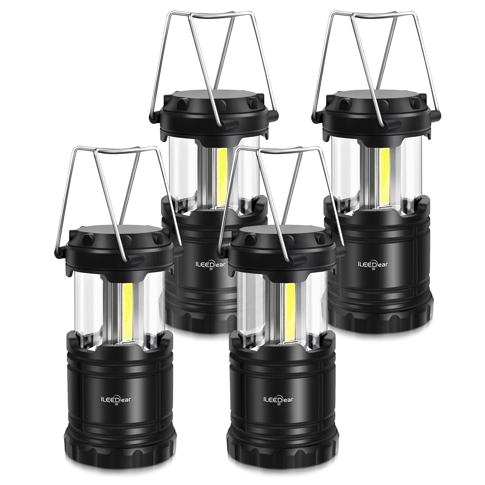 ILEEDear LED Camping Lantern, Battery Operated Lights, Adjustable Brightness for Camping, Power Outages, Emergencies, Outdoor Co