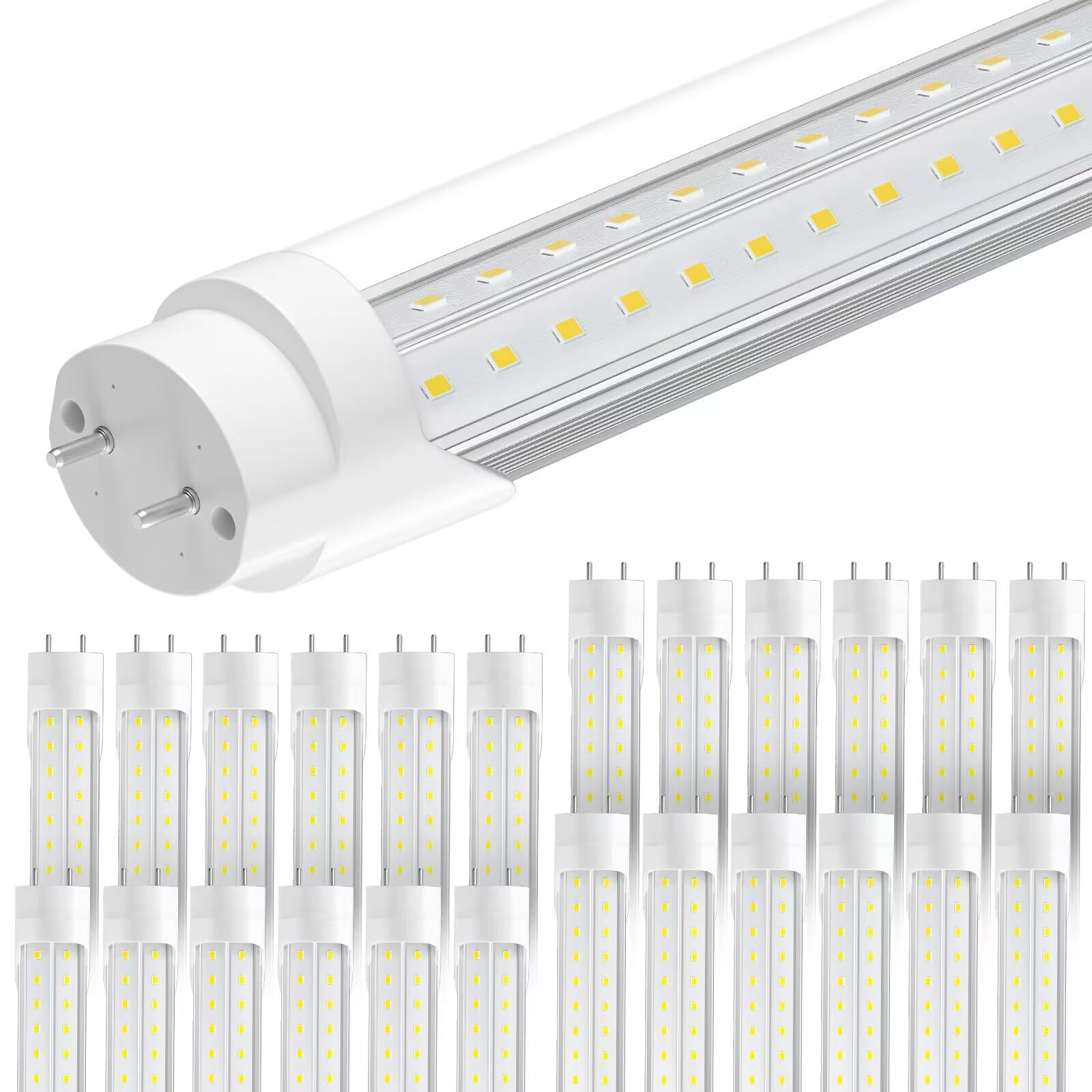 Lvsdak T8 Led Bulbs 4 Foot, 5000K 45W 5850Lm 24-Pack, 4Ft Ballast Bypass Led Bulbs Super Bright Led Daylight, Fluorescent Light 