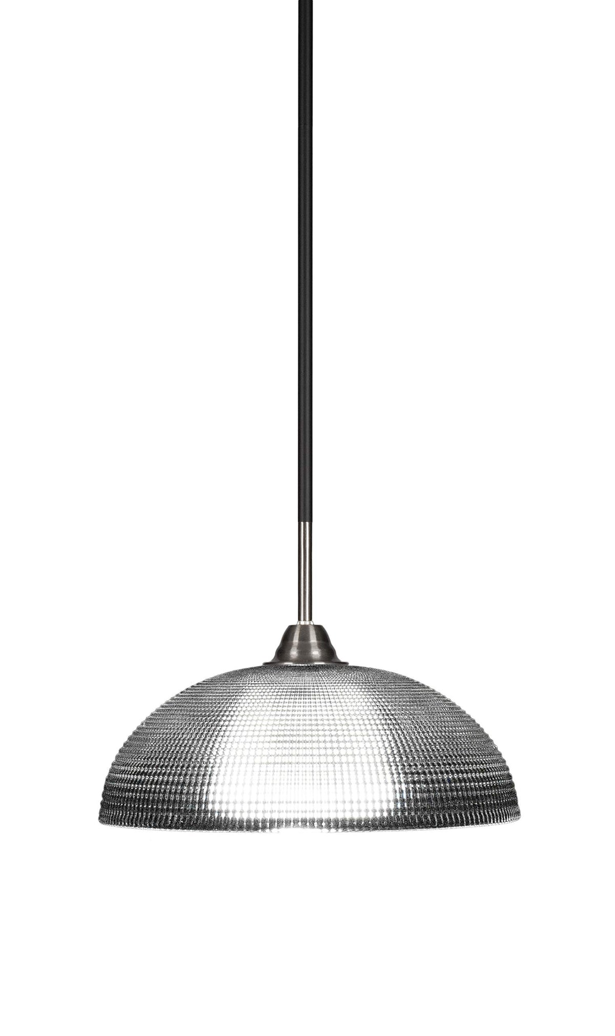Toltec Lighting Paramount 1 Light Pendant In Matte Black & Brushed Nickel (3401-Mbbn-540)