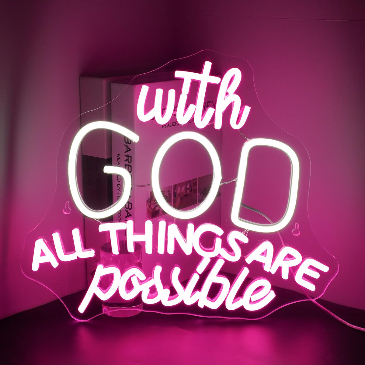 Led Signs Inspiration DREAMFORT LED Neon Sign - Inspirational Wall Decor, Acrylic, Cool Whit ...