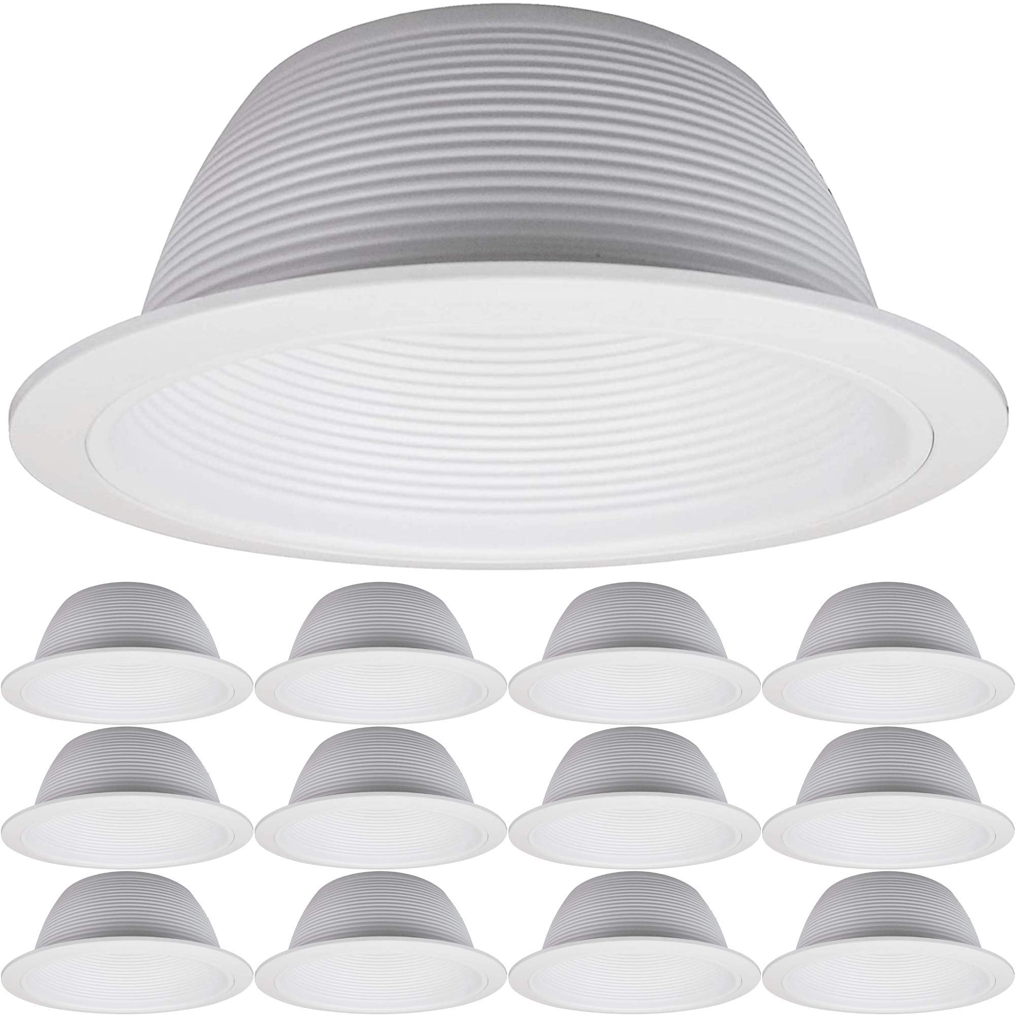 Four-Bros Lighting Sb30/Wht/12Pk 6 Inch Light Cover Baffle Trim, White