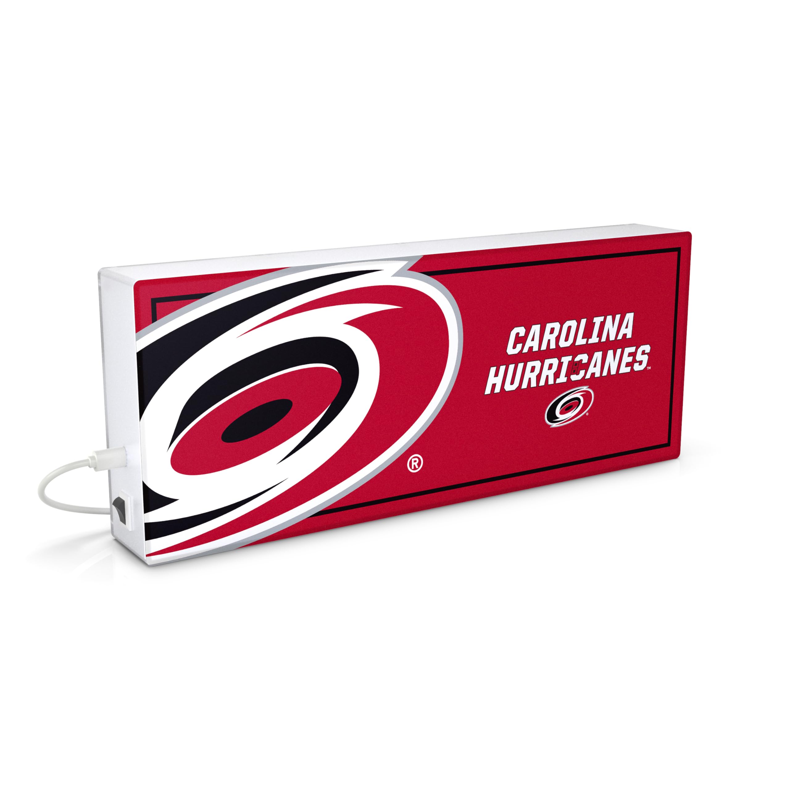 SOAR NHL LED Ambience Light Box: Elevate Your Space with Officially Licensed Wall D  cor, Carolina Hurricanes