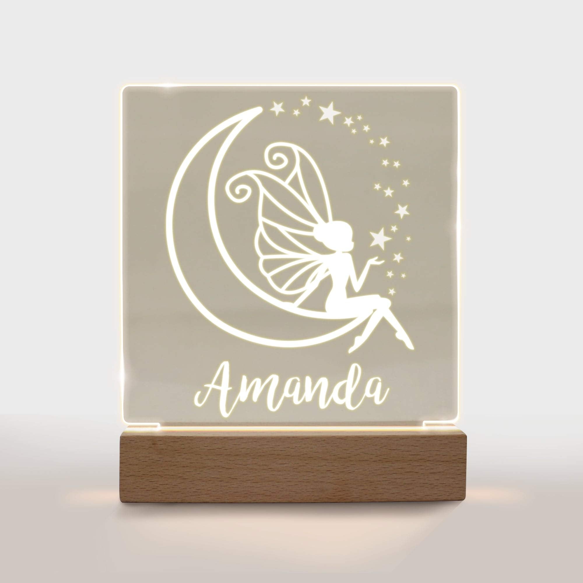Personalized Night Light For Kids Girls Boys Customized Gifts For Baby Nursery Bedroom Decor Fairy