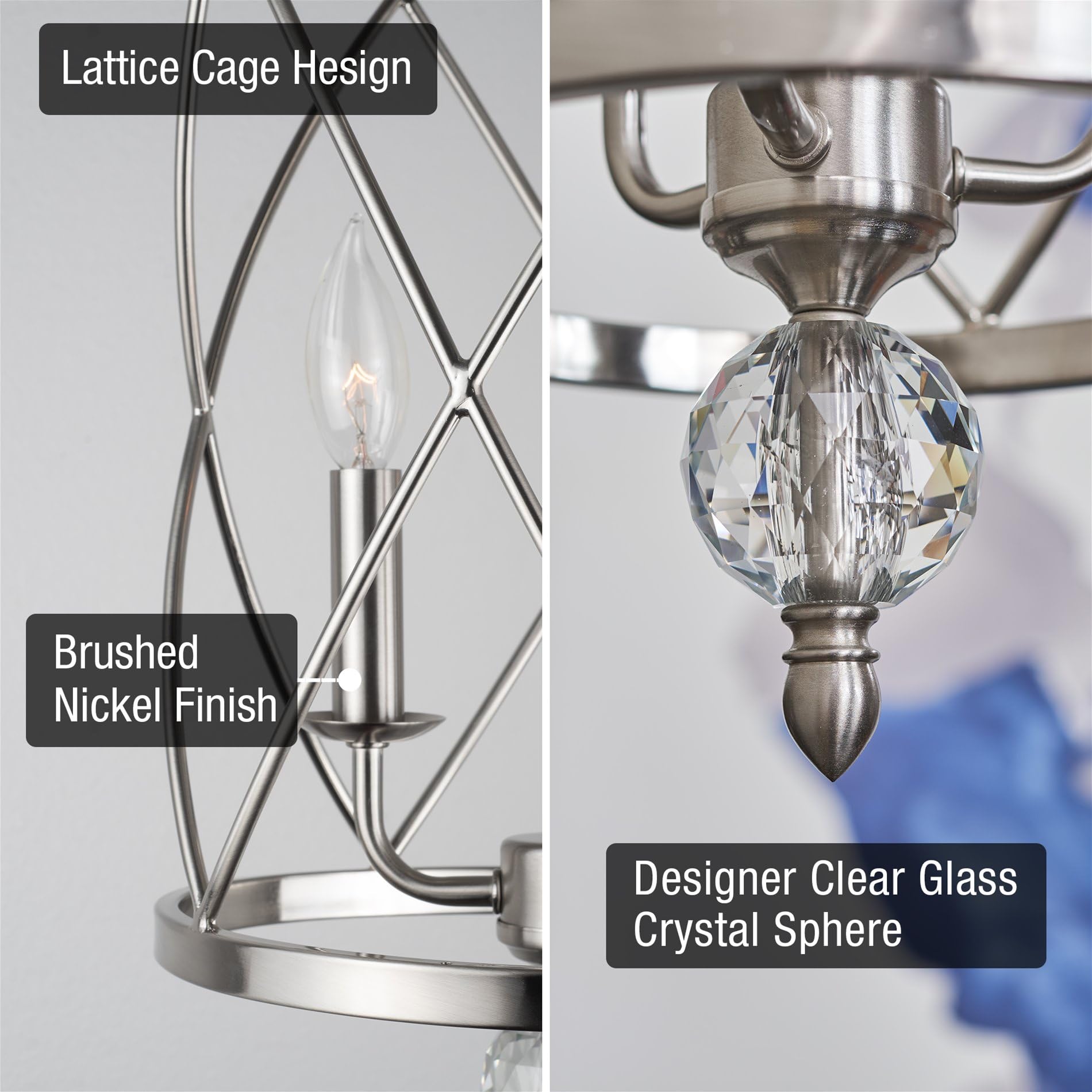 Kira Home Eleanor 26.5'' 3-Light Modern Foyer Light Pendant Chandelier, Cylinder Metal Shade, Adjustable Height, Brushed Nickel