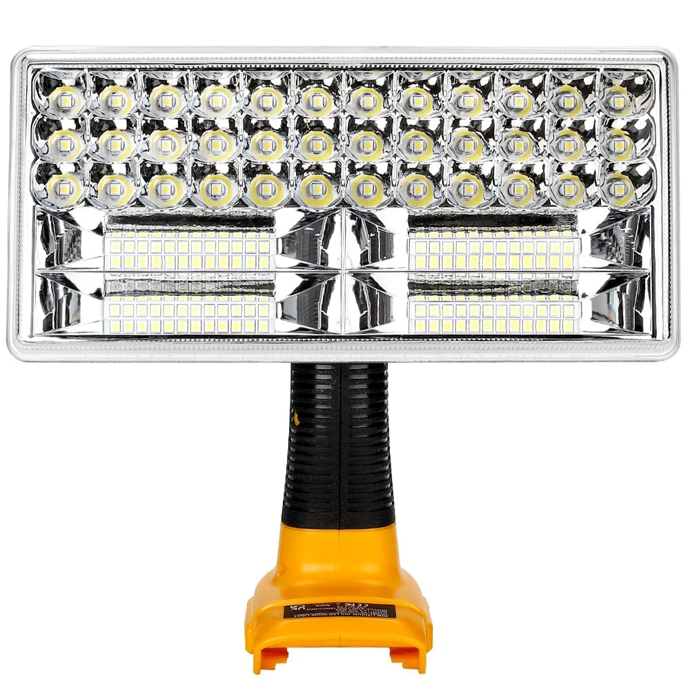 WaxPar Flashlight 40W 4200LM Jobsite Light Compatible with Dewalt 20V Battery, Cordless LED Work Light Spotlight Floodlight 20V 