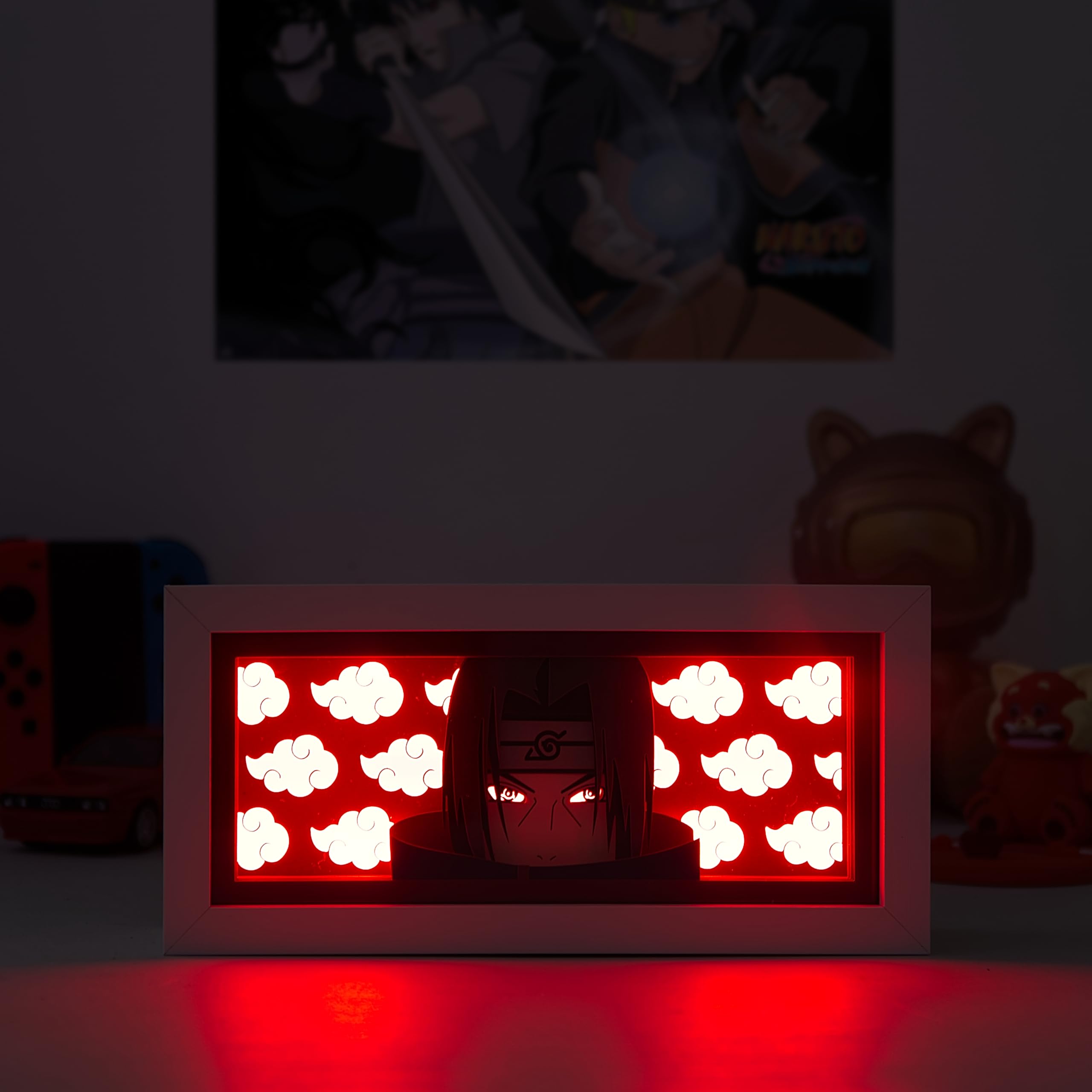 Unortha Anime LED Light Box, Manga Shadow Box Frame, Anime Paper Cut Light Box, Table Lamp for Anime Enthusiasts, RGB Multi Colo