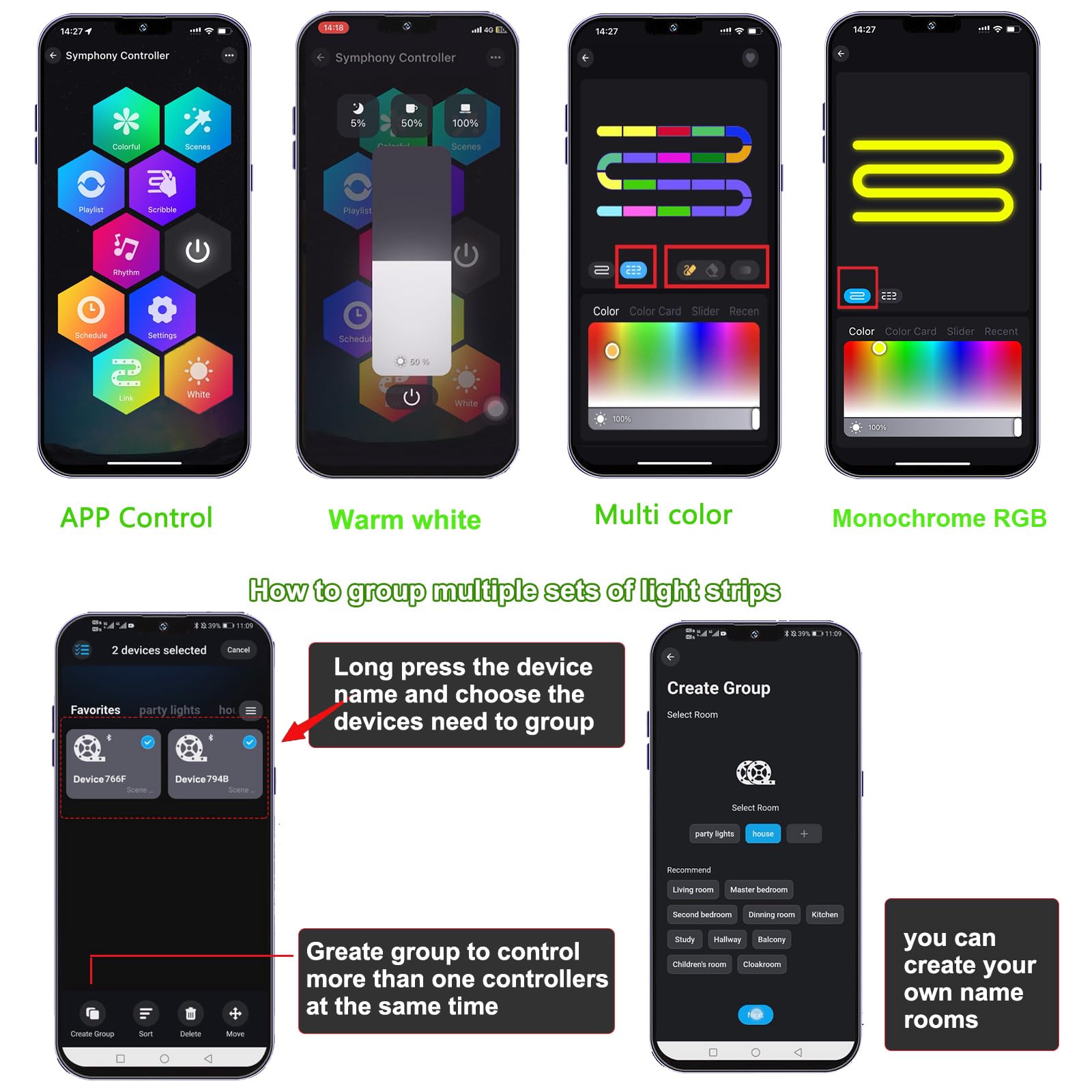 LED Deck Light Kit, 20pcs F1.77 WiFi Wireless Smart Phone Control Low Voltage Recessed RGBW Deck Lights with Remote, Voice Contr