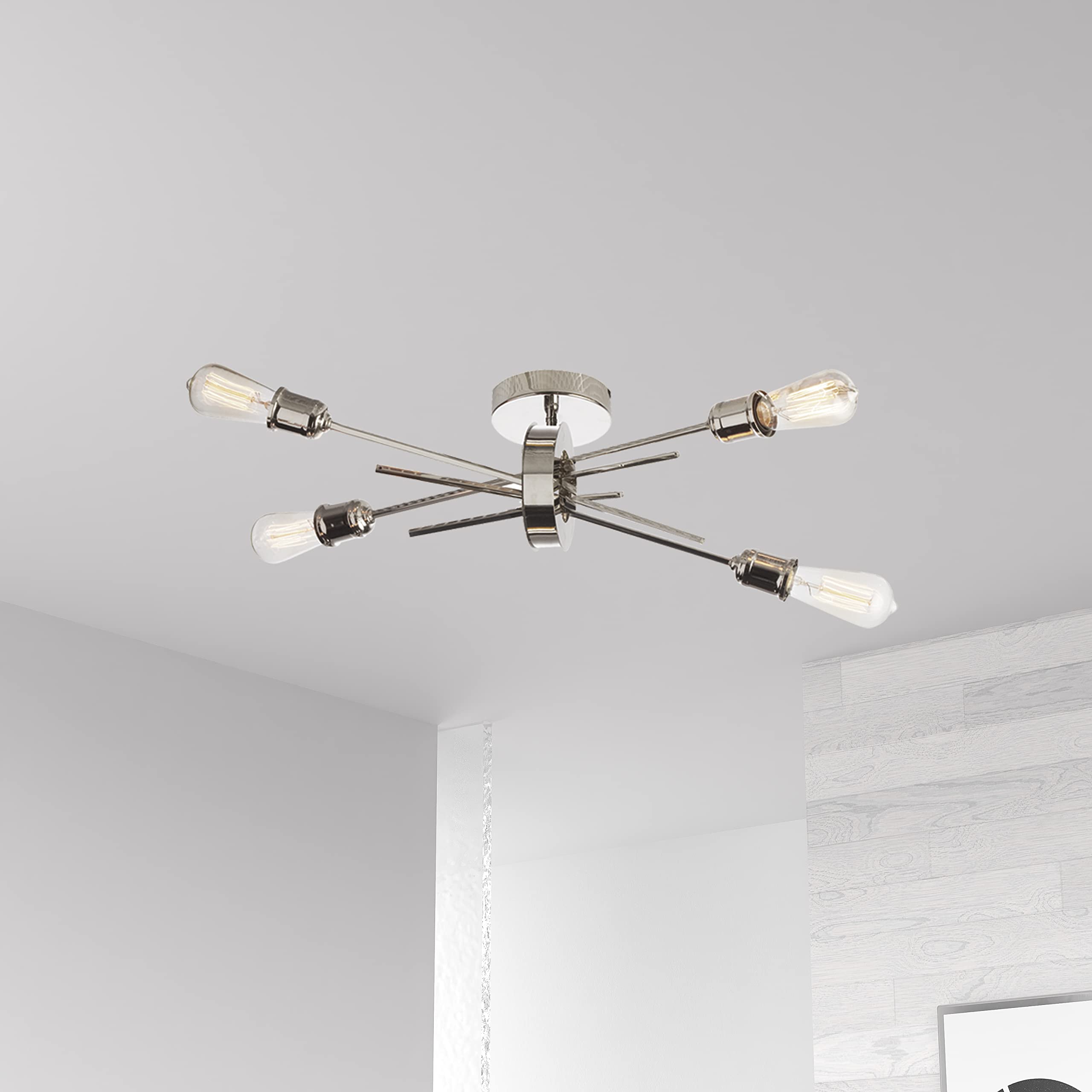 Dainolite 4Lt Wall Sconce, Burnished Chrome Finish