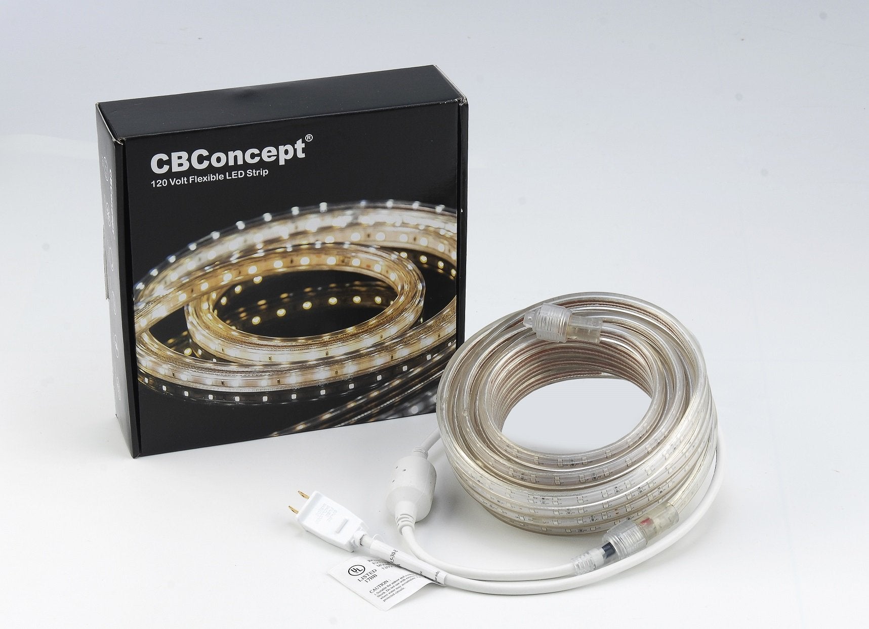 CBconcept LED Strip Rope Light, 5400 Lumen, 20 Feet, Yellow, Dimmable, Indoor/Outdoor Use, Model 120VSMD5050-6.5M-Y