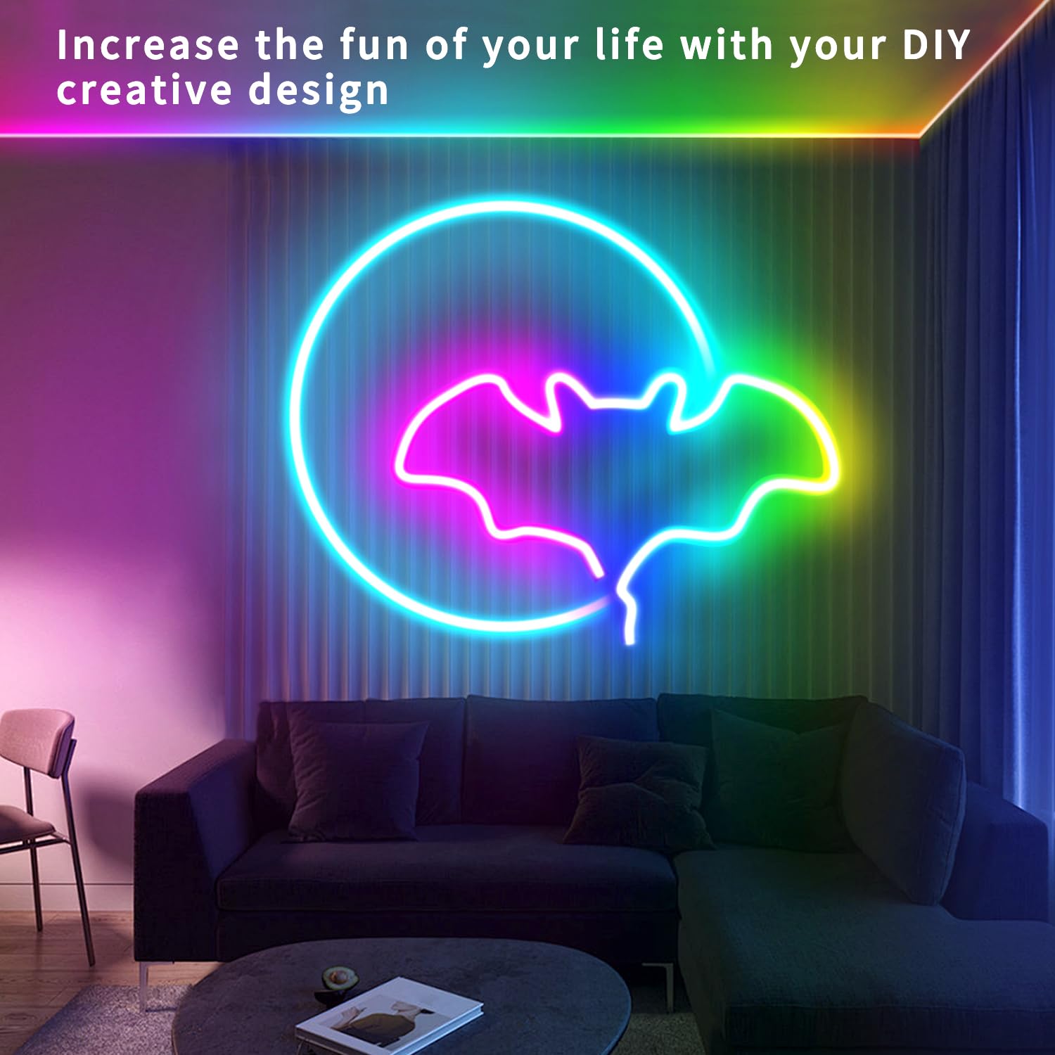 segrass LED Strip Lights 66FT, RGB Color Changing, Waterproof, Music Sync, Remote Control, Model: segrass-nh66ft06