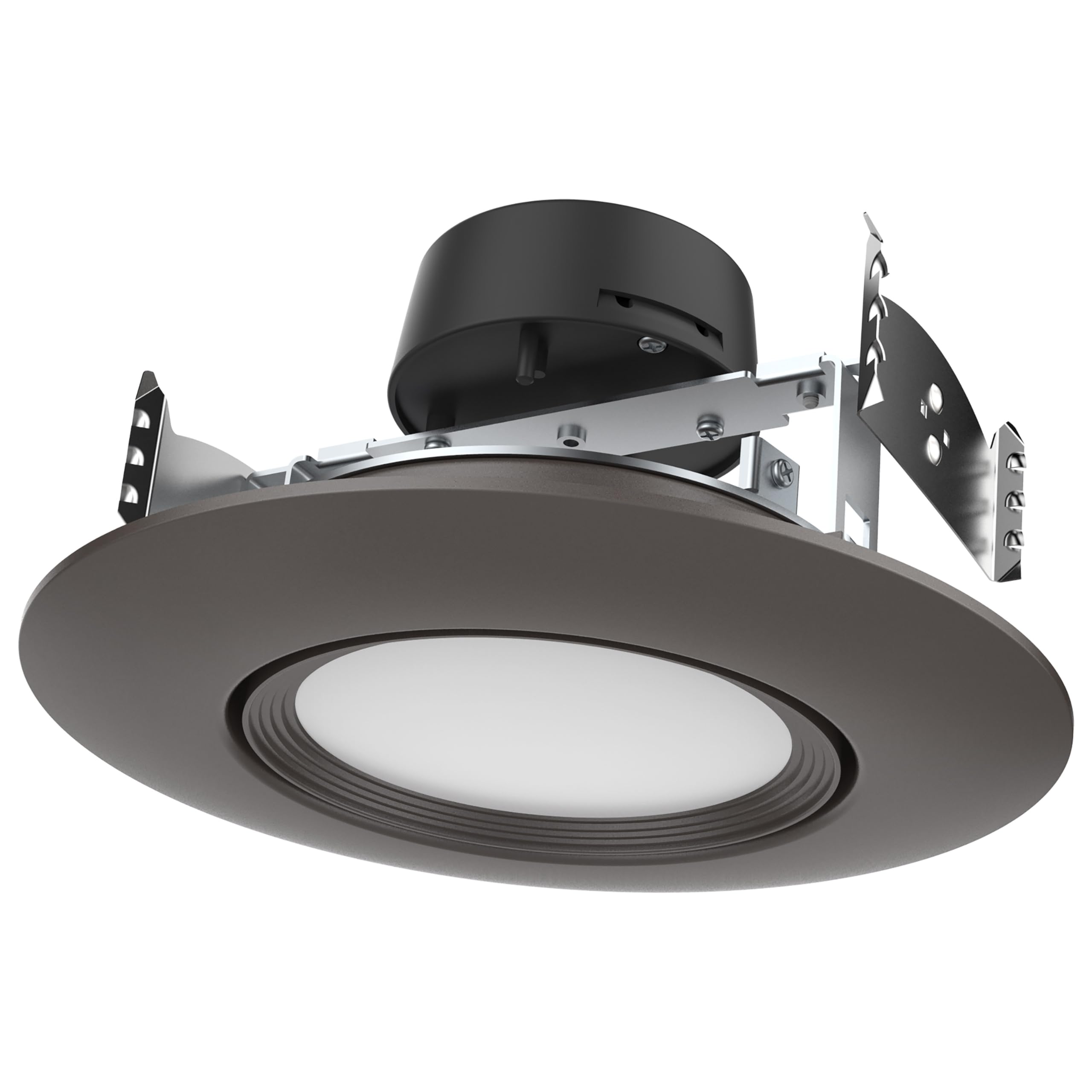 Satco LED Retrofit Gimbal Downlight, CCT Selectable 2700K/3000K/3500K/4000K/5000K, 5-6 Inches, Bronze Finish