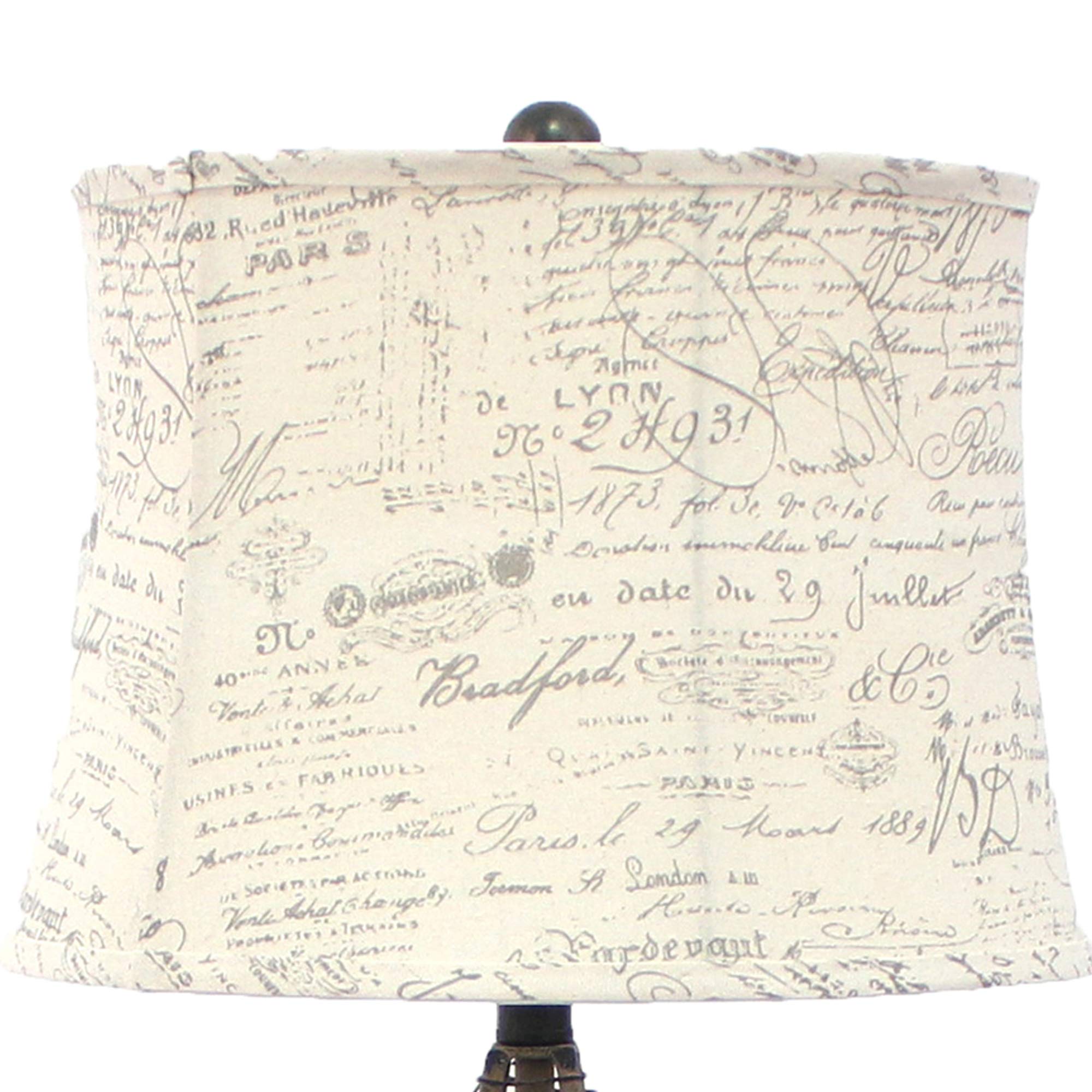 Benzara Metal Pyramid Base Table Lamp, Wire Design, Gray Shade, Model BM217244