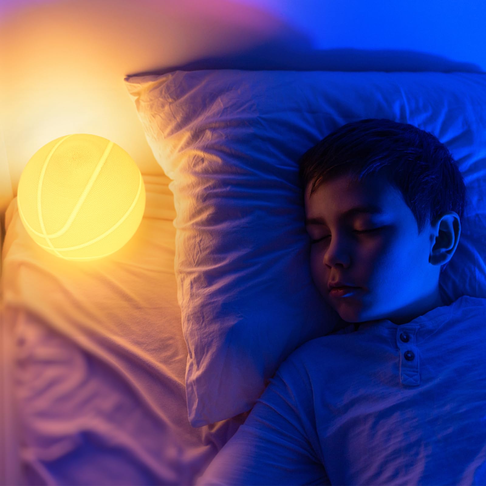 Olee Odee Basketball Night Light with Remote, 16 Colors, 5.9 inch, Multicolor, Model OODEL-003, Perfect Gift for Dads and Kids