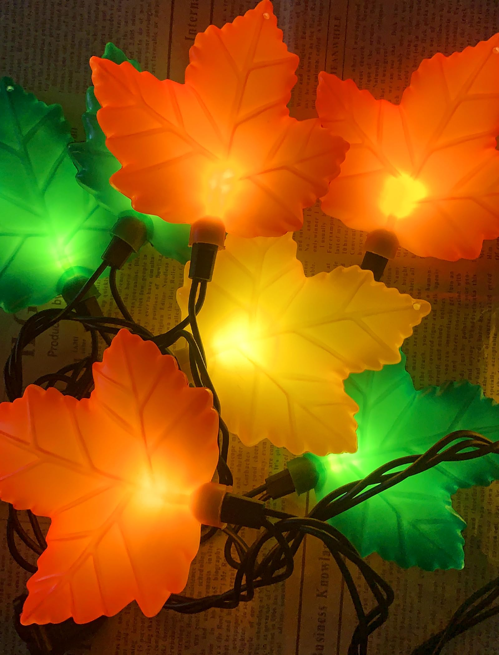 Fall Decorations Thanksgiving For Home  8Ft Halloween Decor Indoor Lights With 10 Led Maple Leaf  Connectable Novely Fairy String Lights Autumn Harvest Table Indoor Outdoor Decor Halloween Party Gifts
