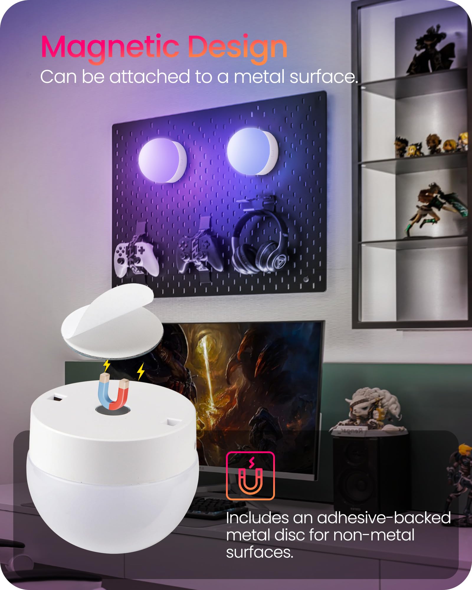 Goebleson Rechargeable Light Bulbs With Remote Control, Battery Operated Light Bulbs, 3 Timer 15 Colors Selectable, Dimmable Wir