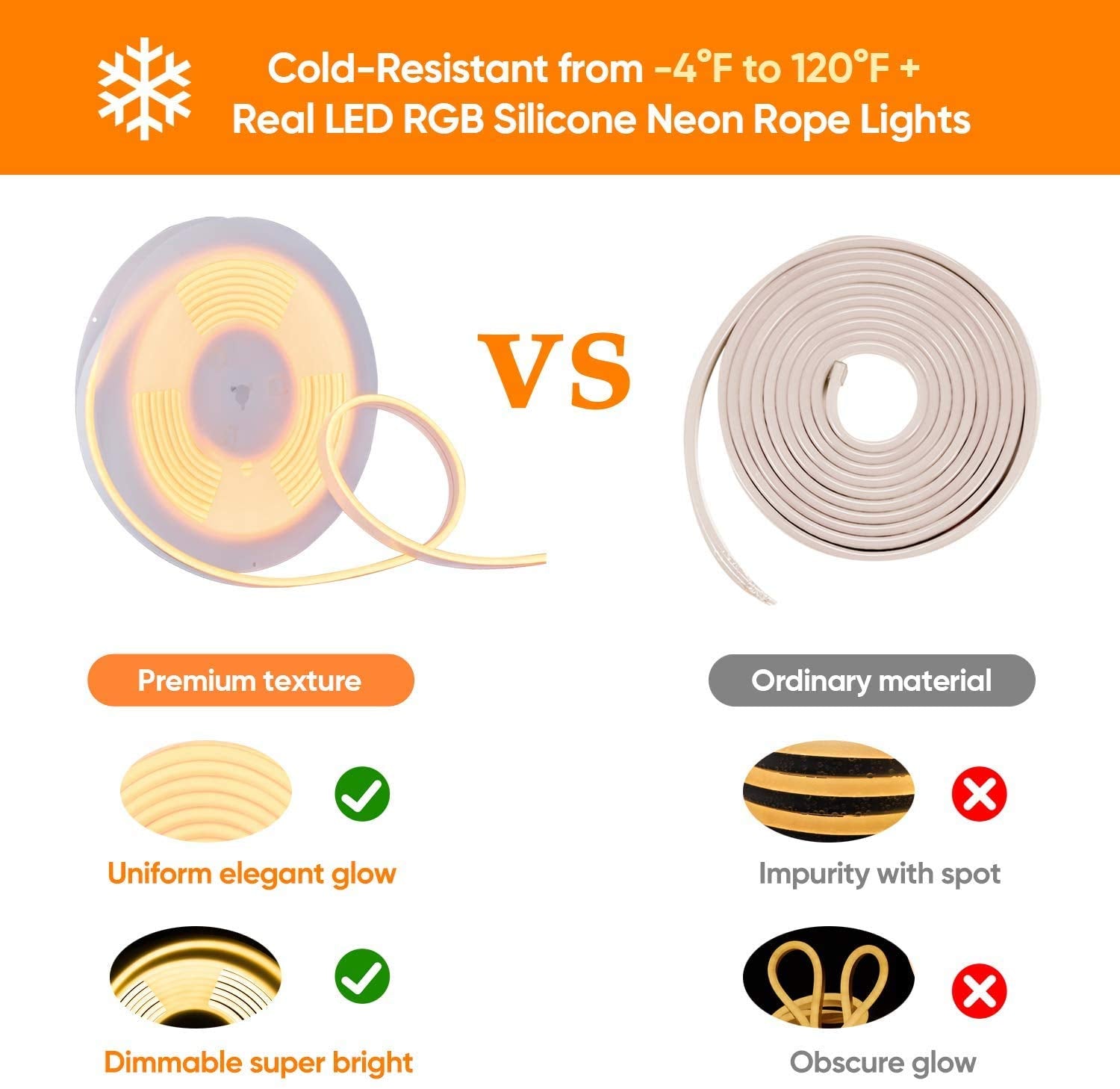 Shine Decor LED Neon Rope Lights 12V RGB Color Changing 16.4FT Flexible Silicone Strip Lighting MS-RGBNEON-5M