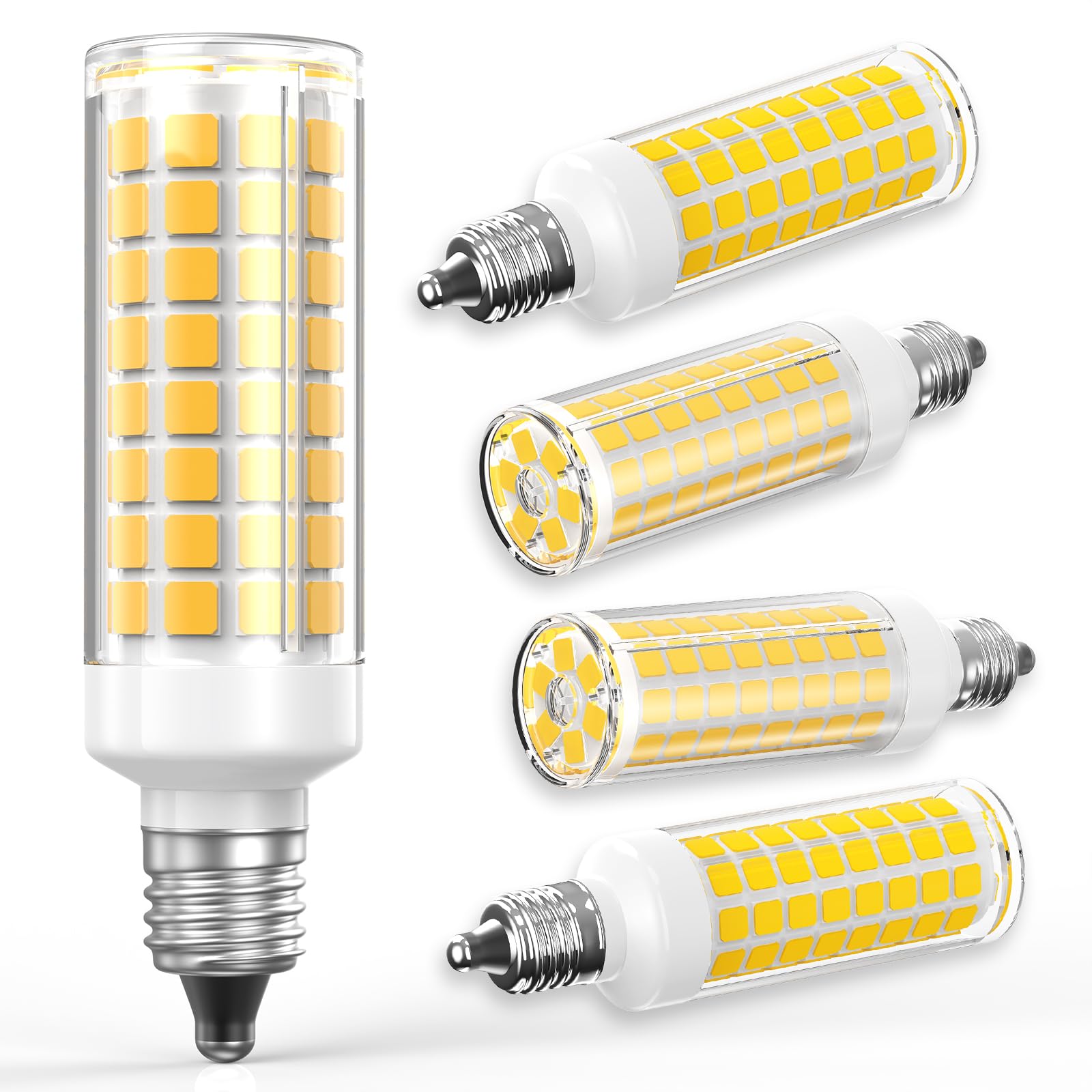Vyaomli E11 Led Light Bulbs Dimmable 7W Equivalent To Halogen Bulb 75W-80W 730Lm, E11 Mini Candelabra Base Jd T3 T4 Corn Light B