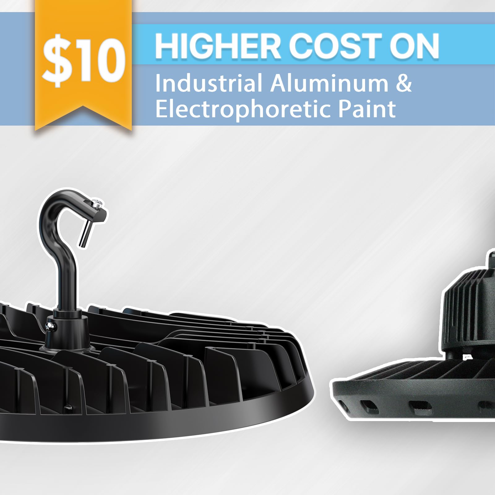Hyperlite High Bay Led Shop Lights: 150W Ufo Led High Bay Light For Barn - 21000 Lm High Bay Led Lights 2 Packs Etl Listed