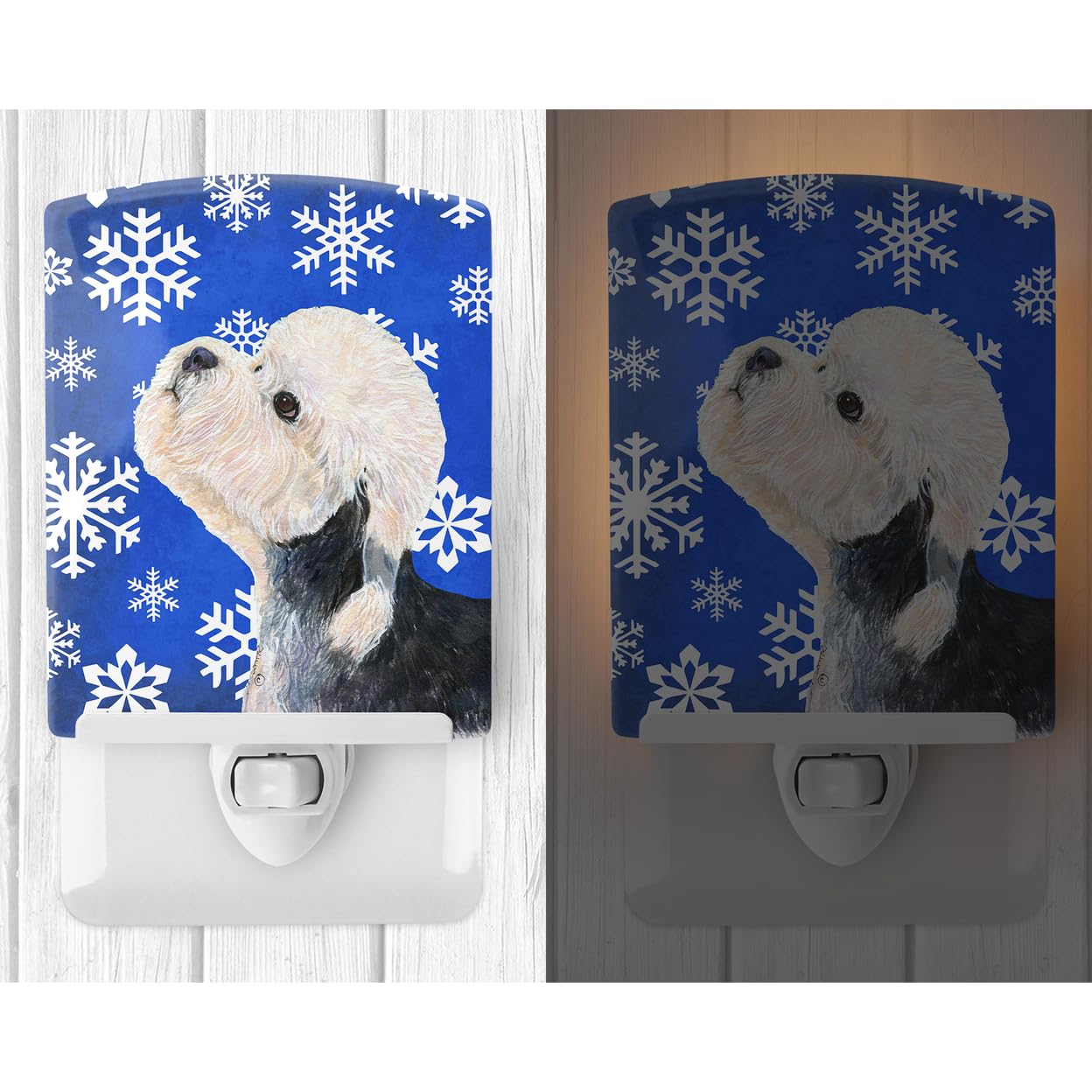 Carolines Treasures Ceramic Night Light, Dandie Dinmont Terrier, UL-Certified, 6x4x3in, Multicolor, Model SS4641CNL