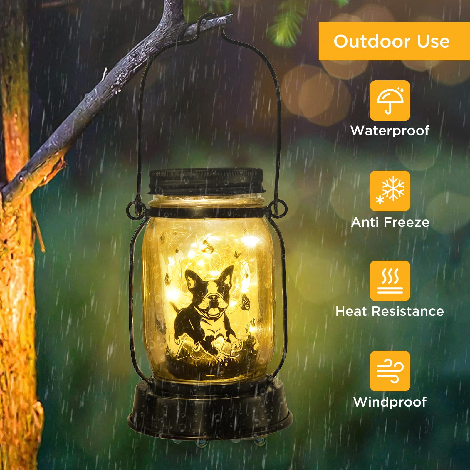 Boston Terrier Gifts For Women/Men Boston Terrier Solar Lanterns Mom Birthday Dog Lovers Lantern Pet Loss Dog Memorial Lights So