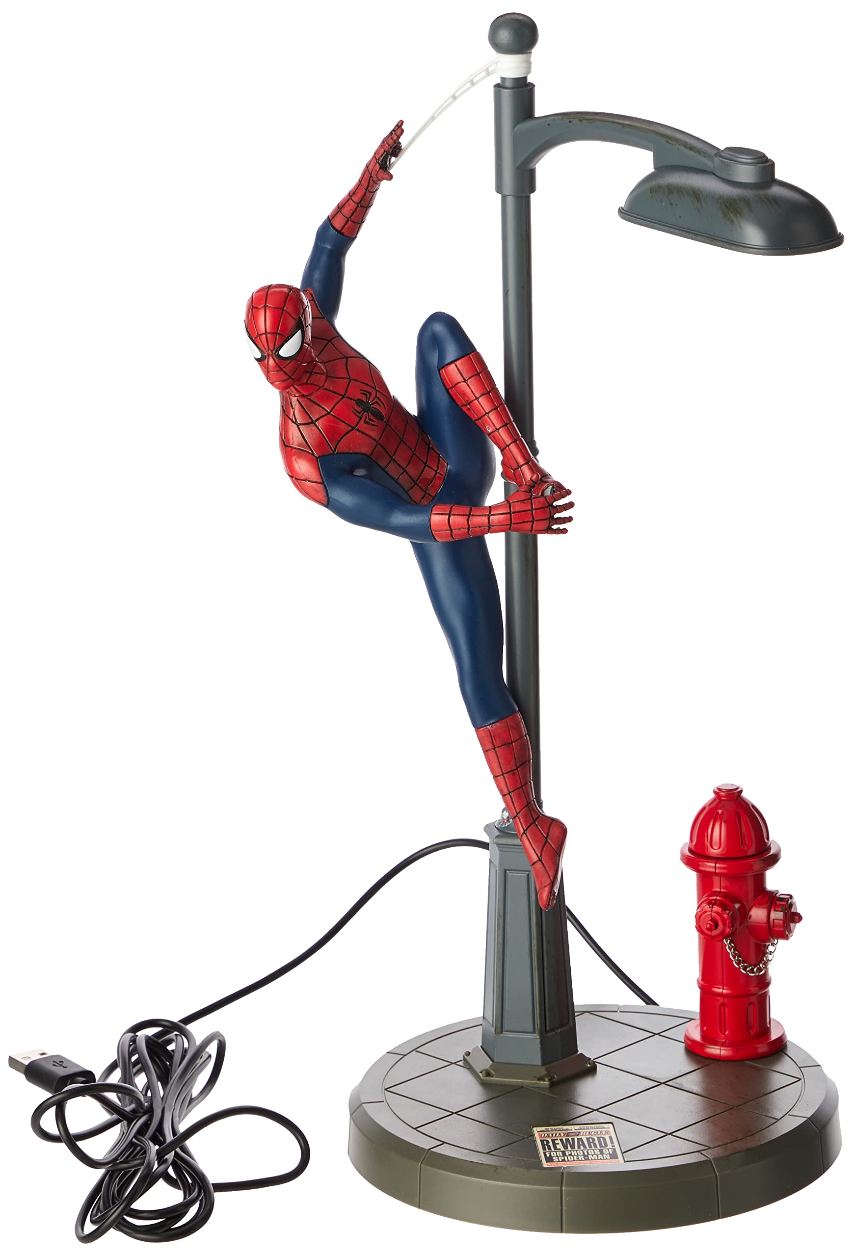 Spiderman Desk Lamp - Officially Licensed Disney Table Light, Marvel Streetlight Spider Man Spotlight, Gift for Multiverse Fans | Paladone
