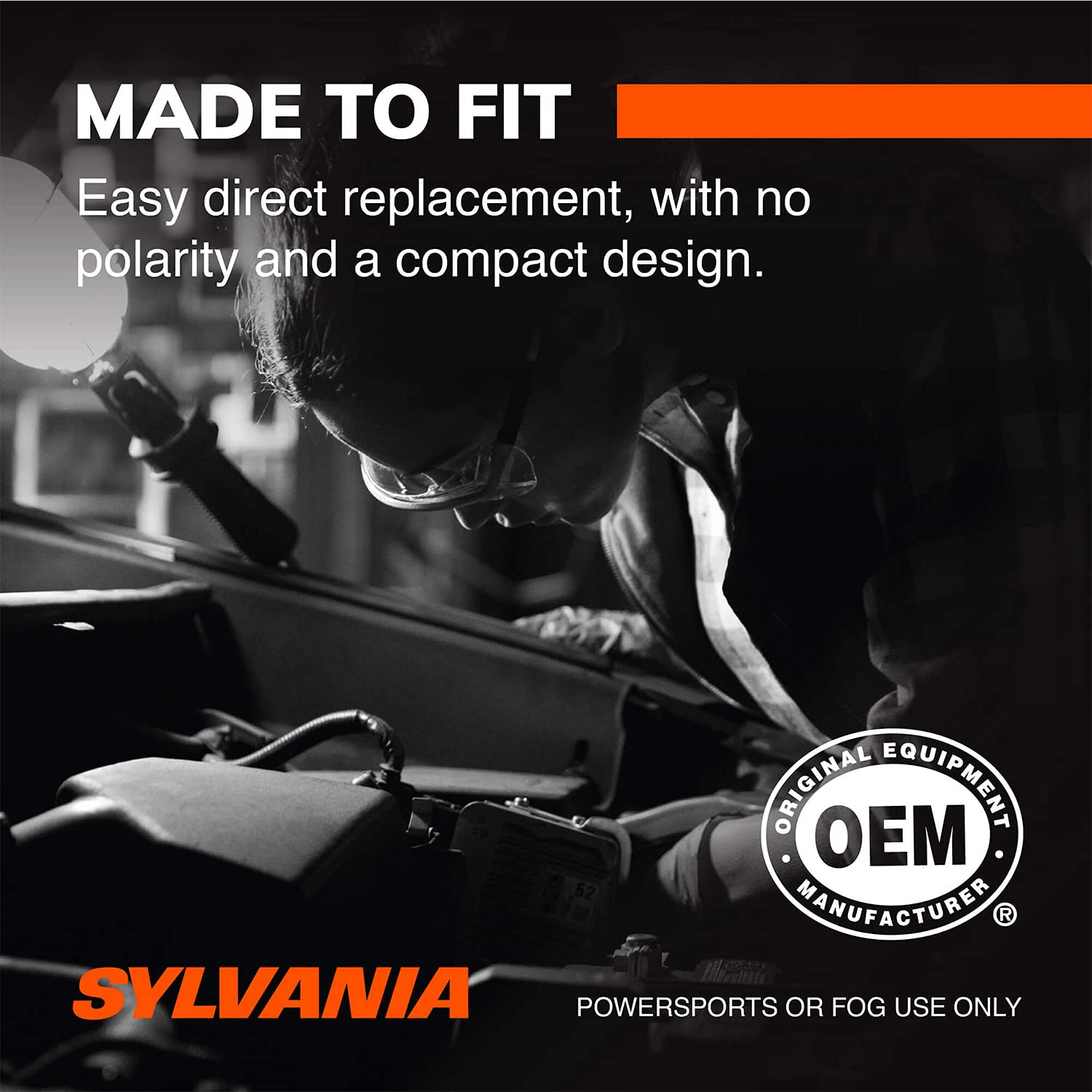 Sylvania H13 9008 Led Headlight Bulbs - 6000K Cool White Light, Aluminum, 2 Pack For Off-Road Use Or Fog Lights