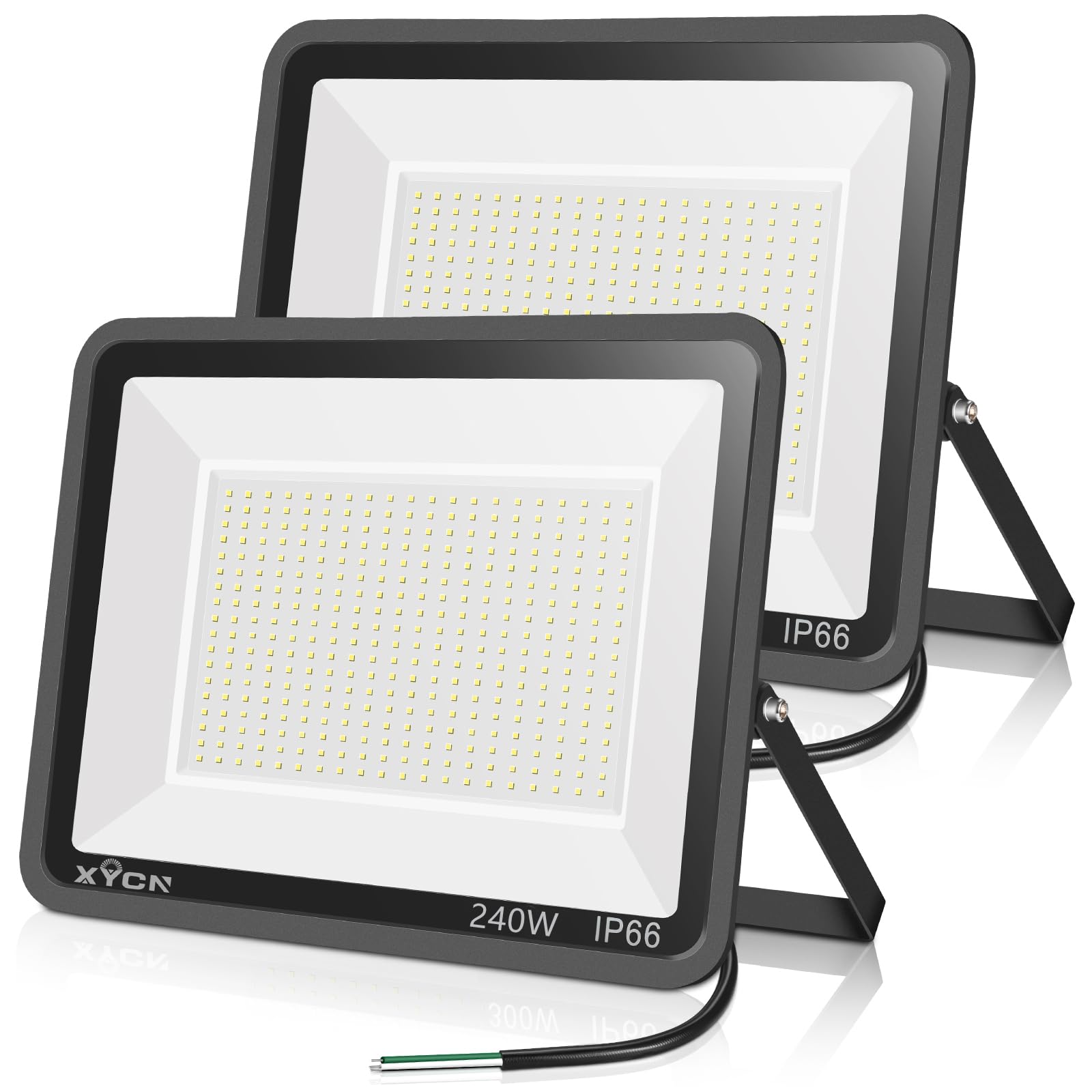 Xycn 2 Pack 240W Led Flood Lights, Ip65 Waterproof, 36500Lm Bright Outdoor Lighting