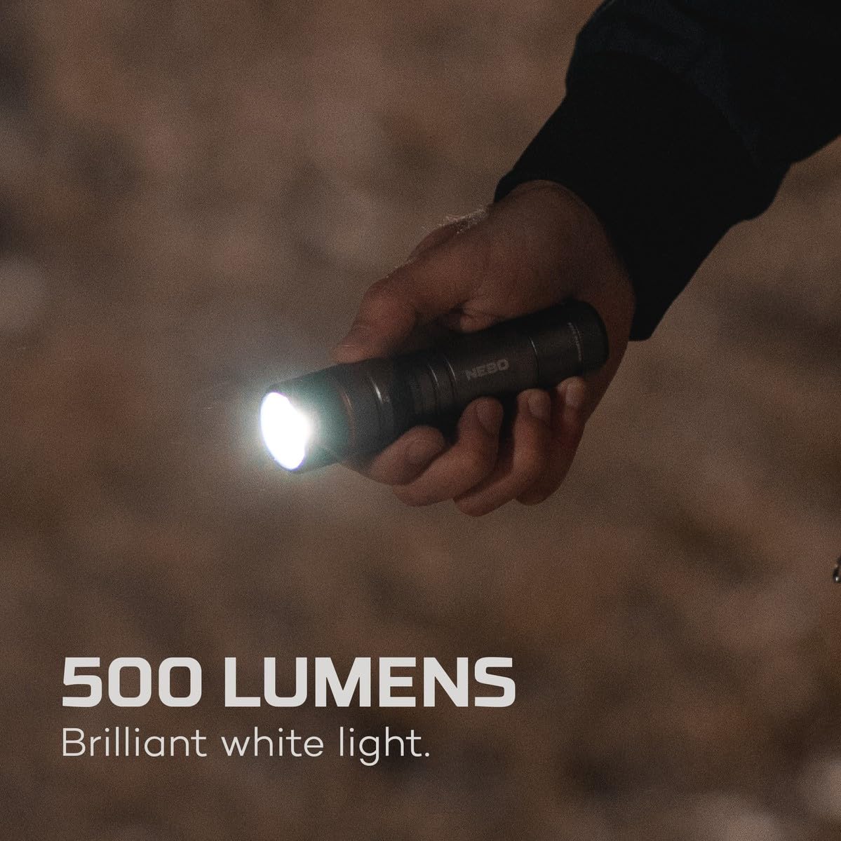 NEBO Newton 500 Lumen LED Handheld Flashlight | Waterproof, AA Battery, Black, Aluminum, Model: NEB-FLT-0014