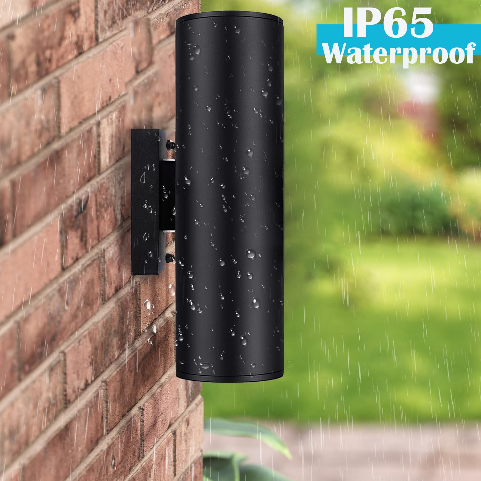 Iyogaled Up Down Outdoor Lights - Remote Control Rgb Color Changing Sconces, 3 Pack