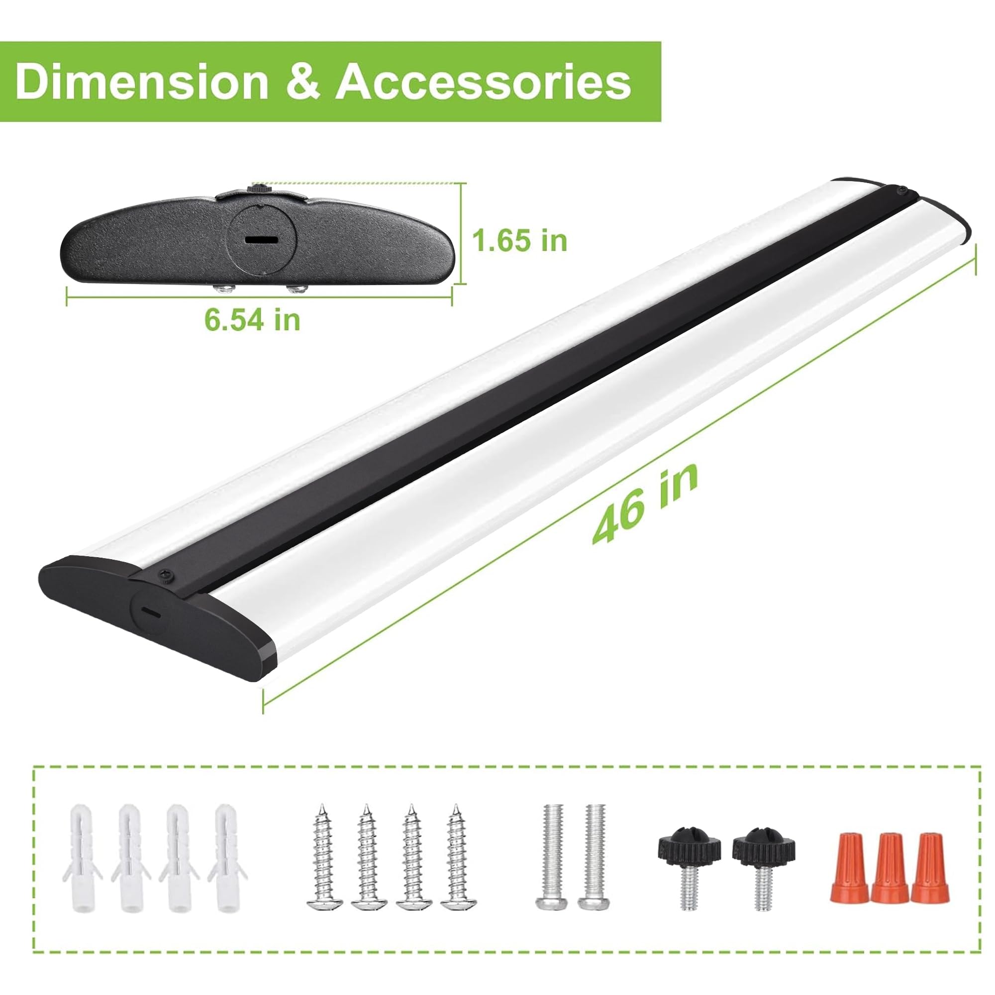 Hykolity 4Ft Led Wraparound Light With 3 Wattages/3 Lumens/3 Cct Selectable,55W/65W/75W,5500Lm/6500Lm/7500Lm,3000K/4000K/5000K F