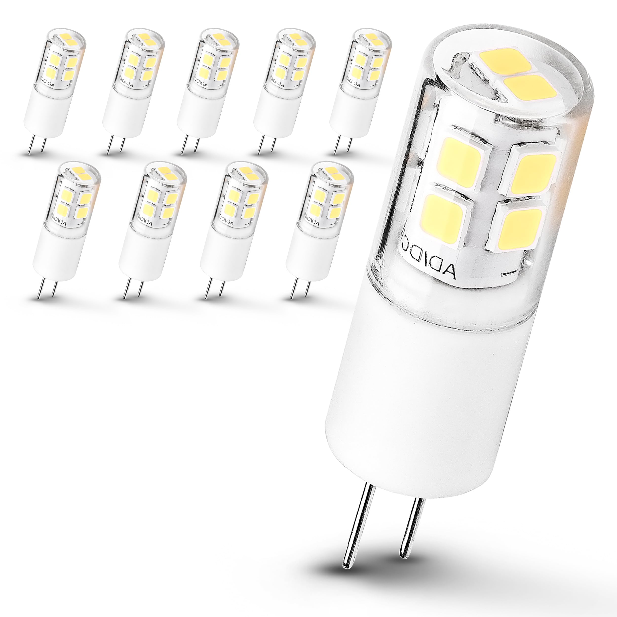Ziomitus G4 T3 Led Rv Camper Trailer Bulbs 3W 12V, G4 20W 30W Halogen Equivalent,6000K Bright Daylight White,Low Voltage G4 Jc B