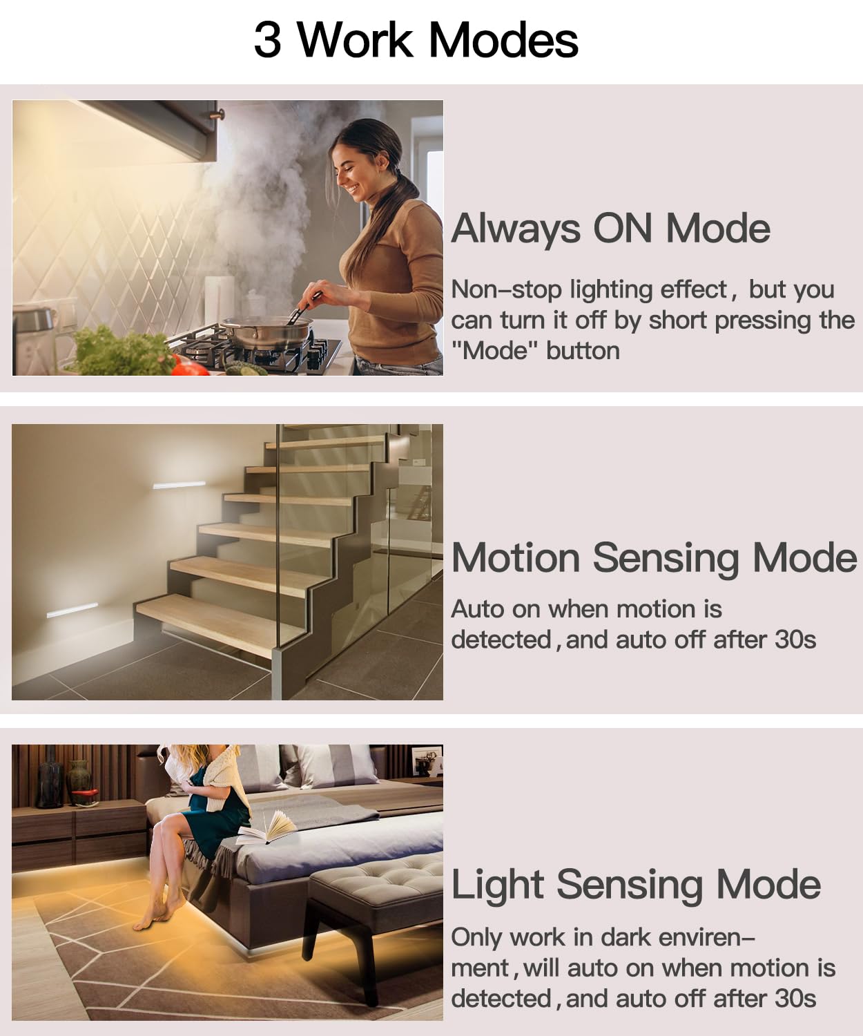 Dtqj Motion Sensor Light Indoor,12 Inch Ultra Thin Under Cabinet Lights,Dimmable 2700-6000K Closet Lights Under Cabinet Lighting