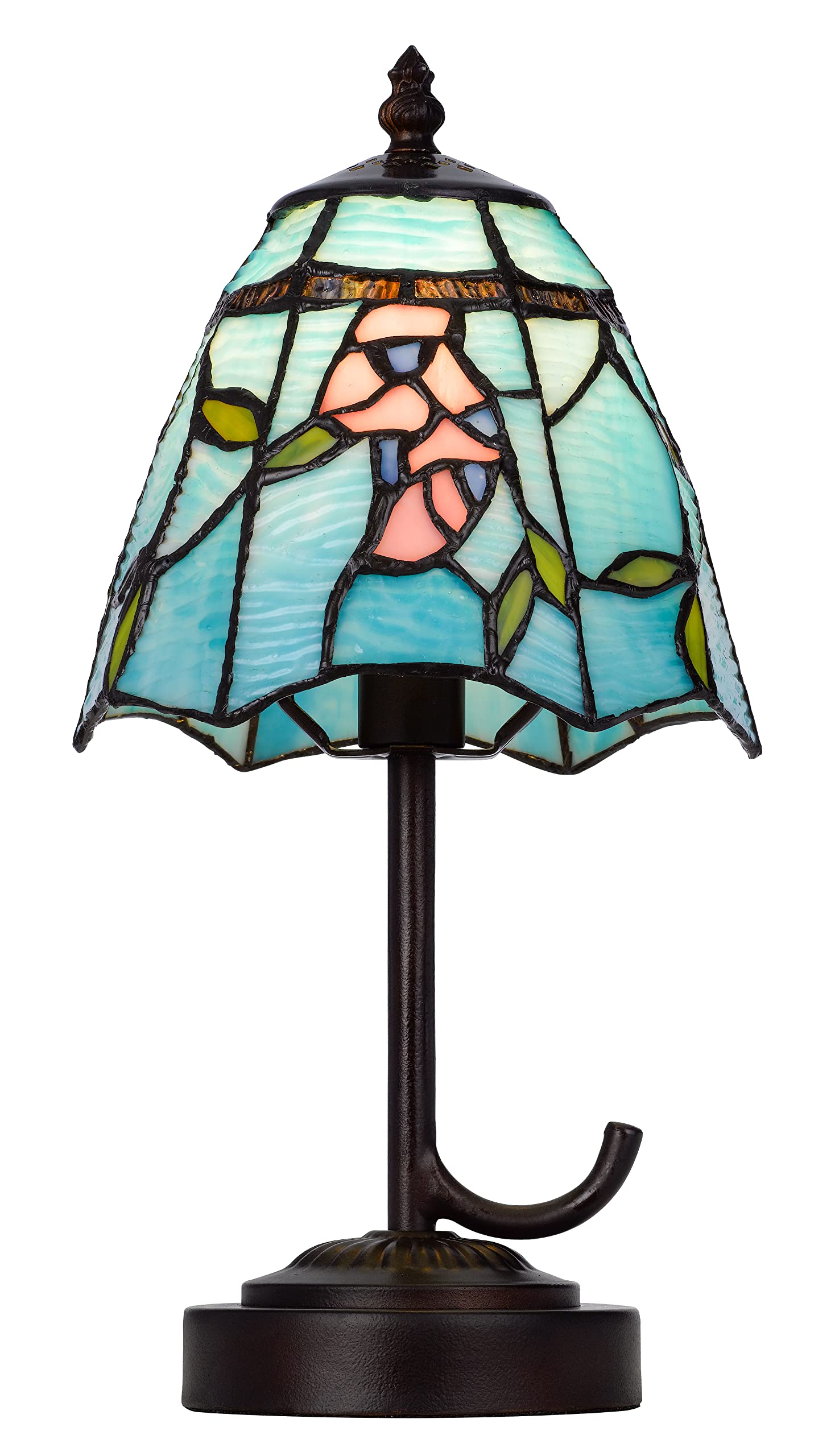 Cal Lighting Tiffany Accent Lamp, 40W Metal and Resin, Dark Bronze, Model BO-3117AC