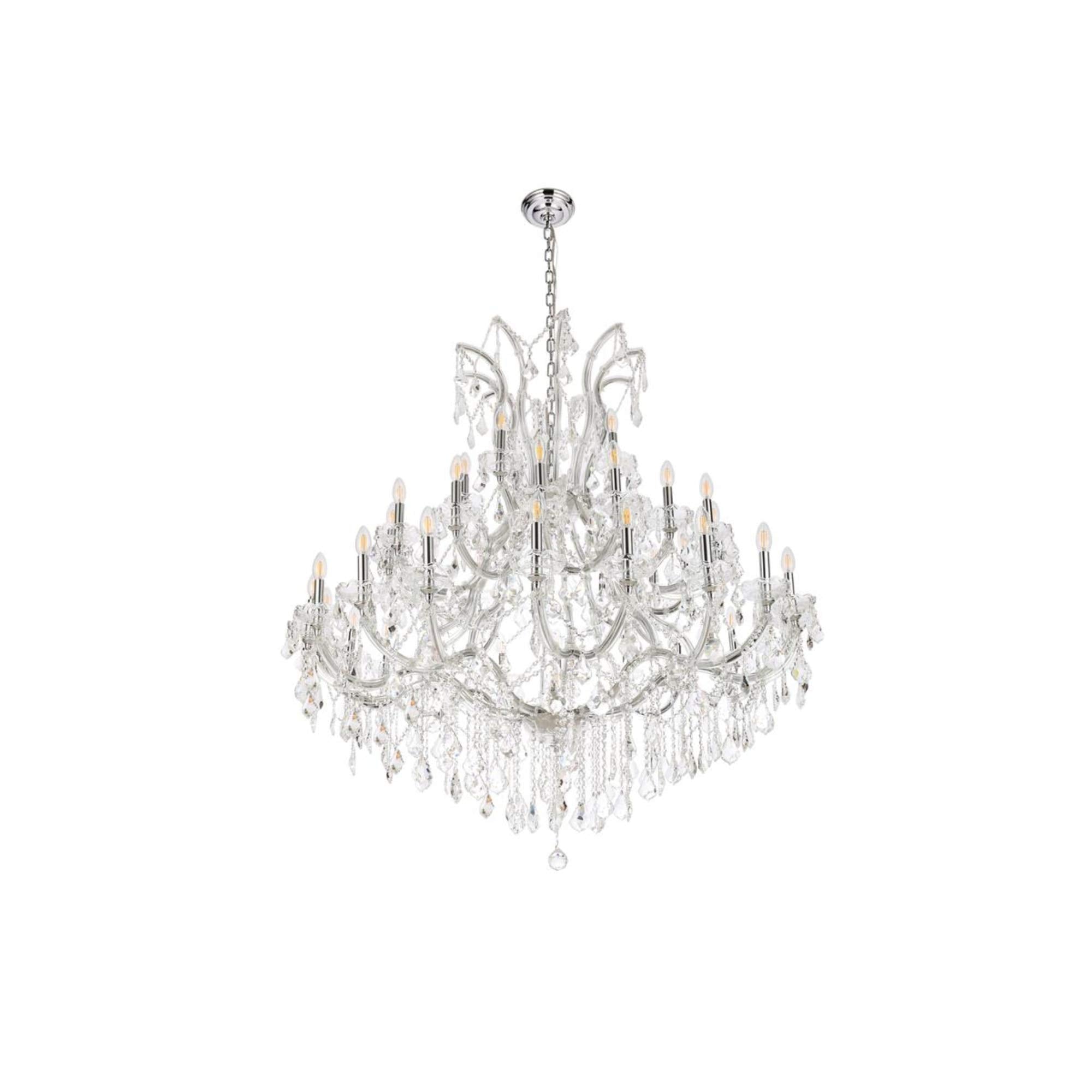 Elegant Lighting Royal Cut Crystal Chandelier 52in Chrome Model 2800G52C/RC