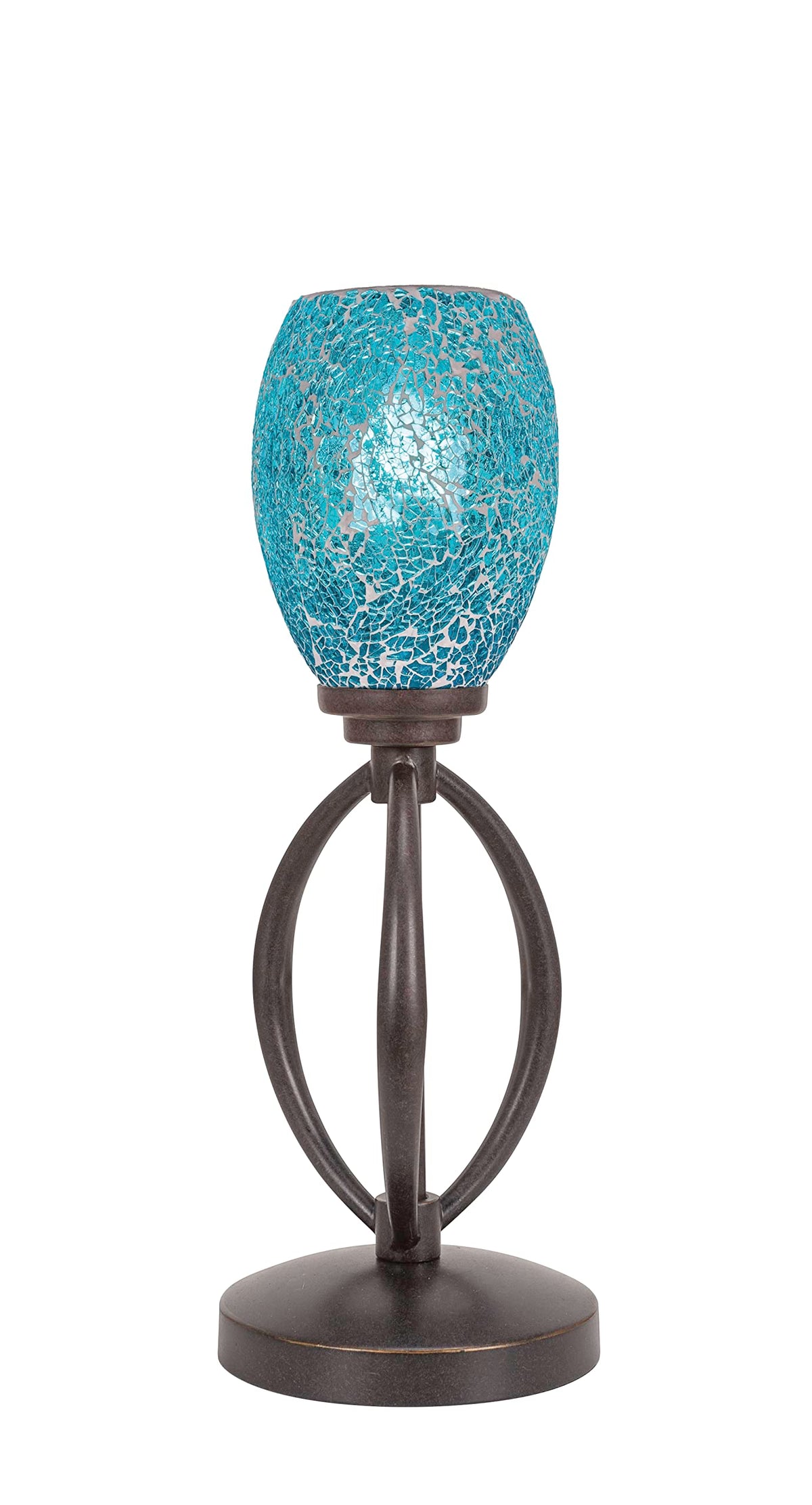 Toltec Lighting Marquise 1 Light Table Lamp in Dark Granite (2410-DG-5055)