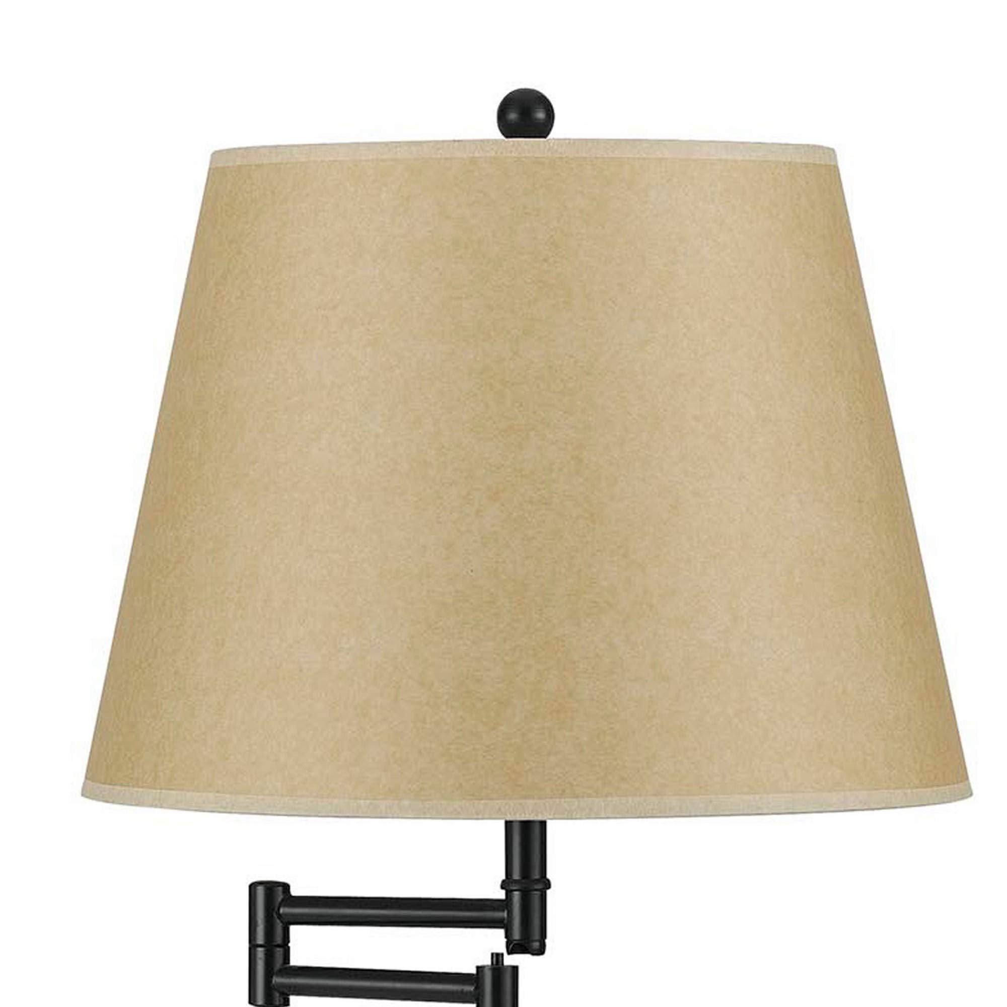 Benjara Bm225114 Metal Round 3 Way 27&quot; Table Lamp With Spider Type Shade, Bronze And Brown