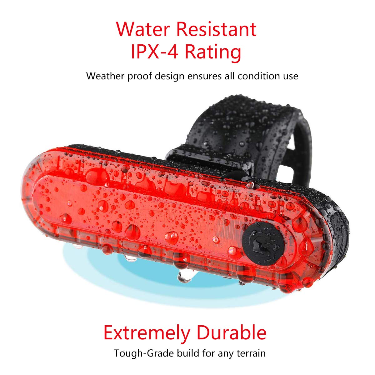 Bike Tail Light Rechargeable 2 Pack, Rear Red Bike Light For Night Riding, Back Bicycle Taillights With Great Battery Life, Easy