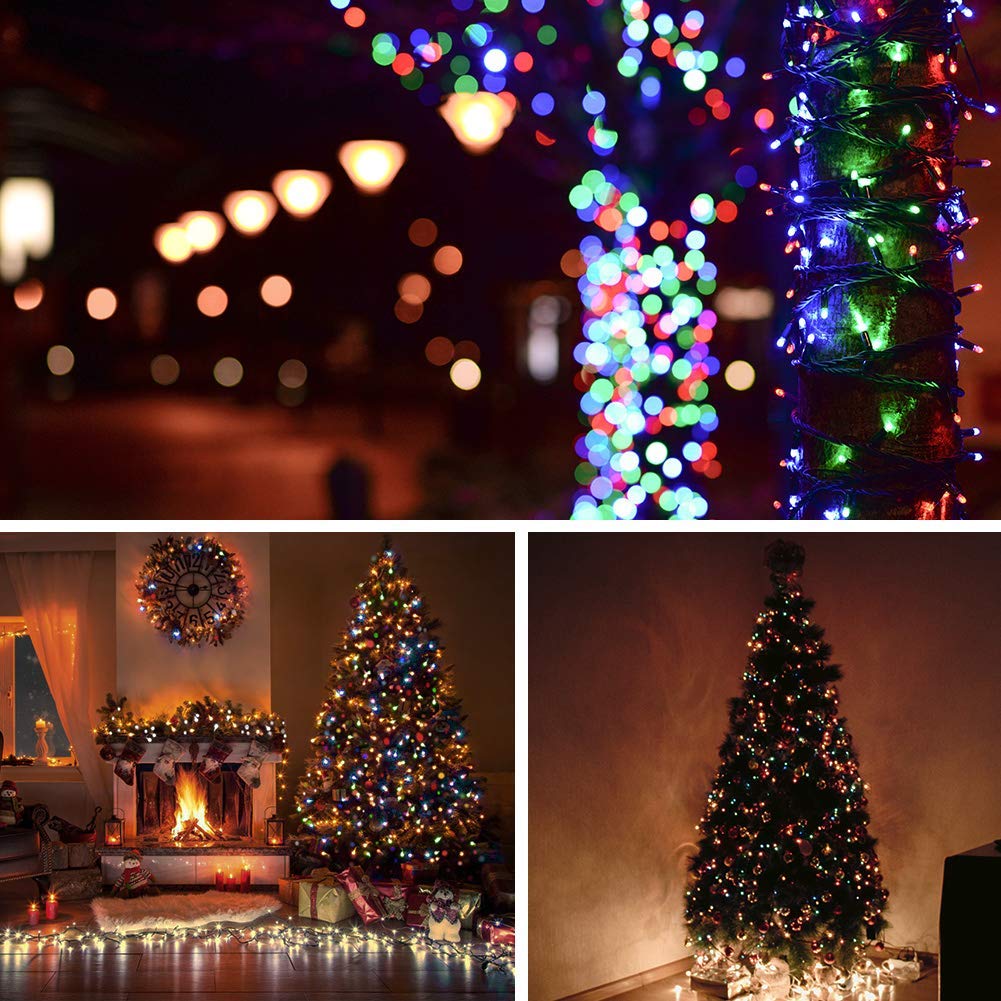 Epesl Indoor Christmas Tree Lights - 25m/82ft, 220 LED, Waterproof, Multi Color, Model EL22GWSLUS-ML